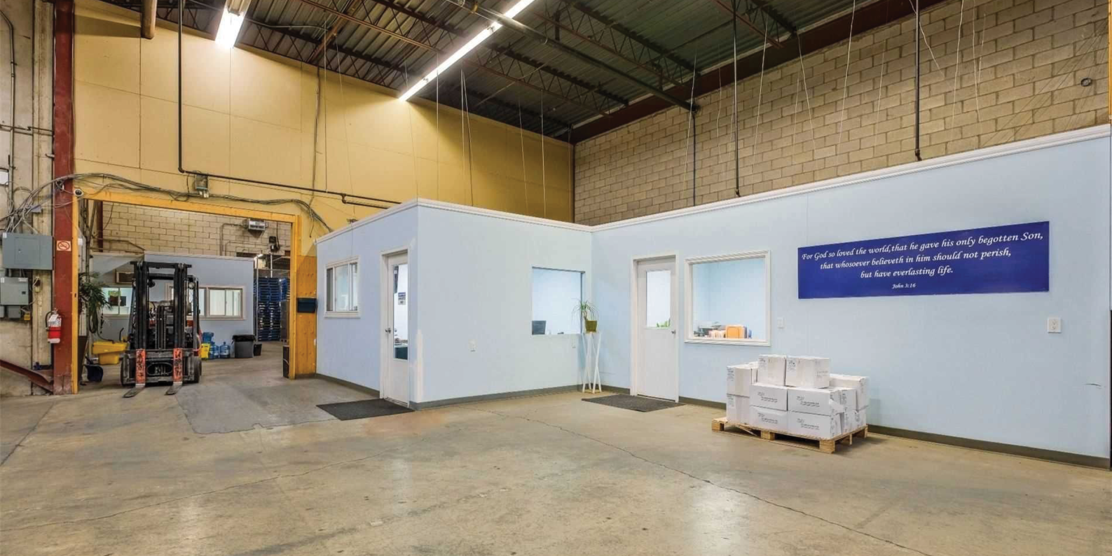 Interior warehouse area of unit 1