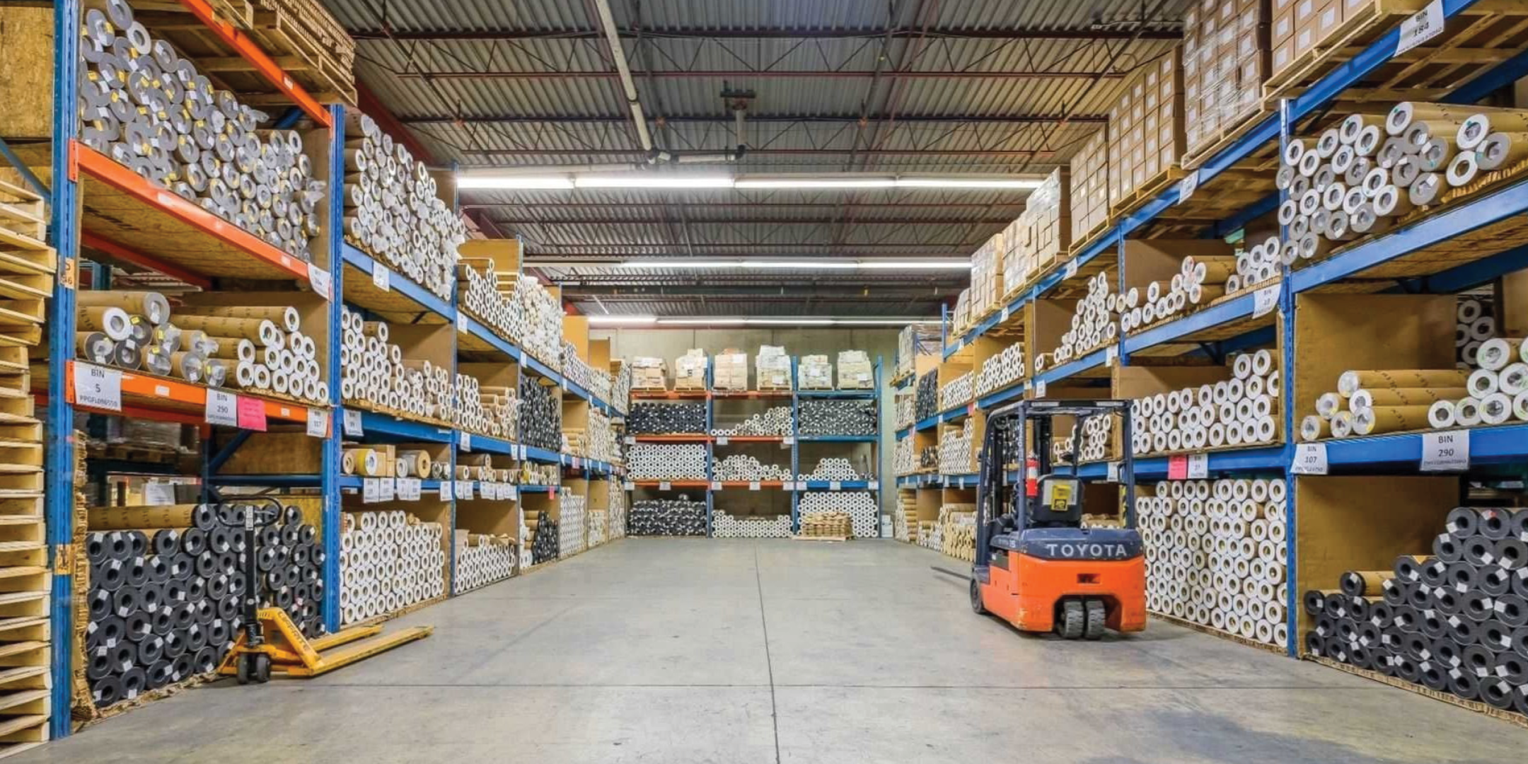 Interior warehouse area of unit 1