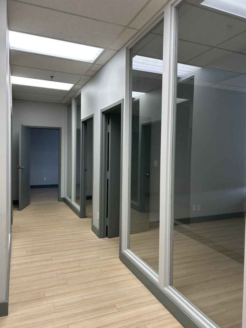 85 Scarsdale Road Interior corriddor with glass doors on the side