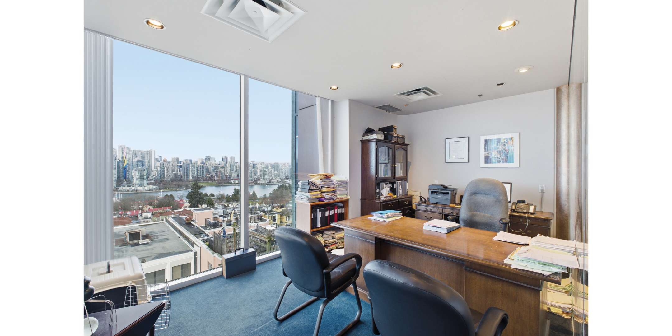 1055 West Broadway interior office with large windows