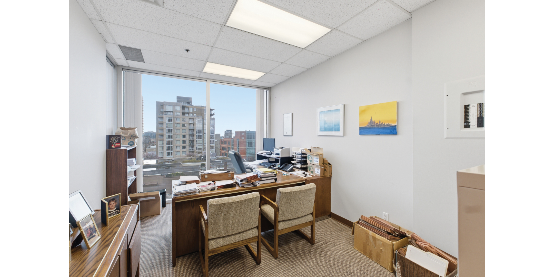 1055 West Broadway interior office with large windows