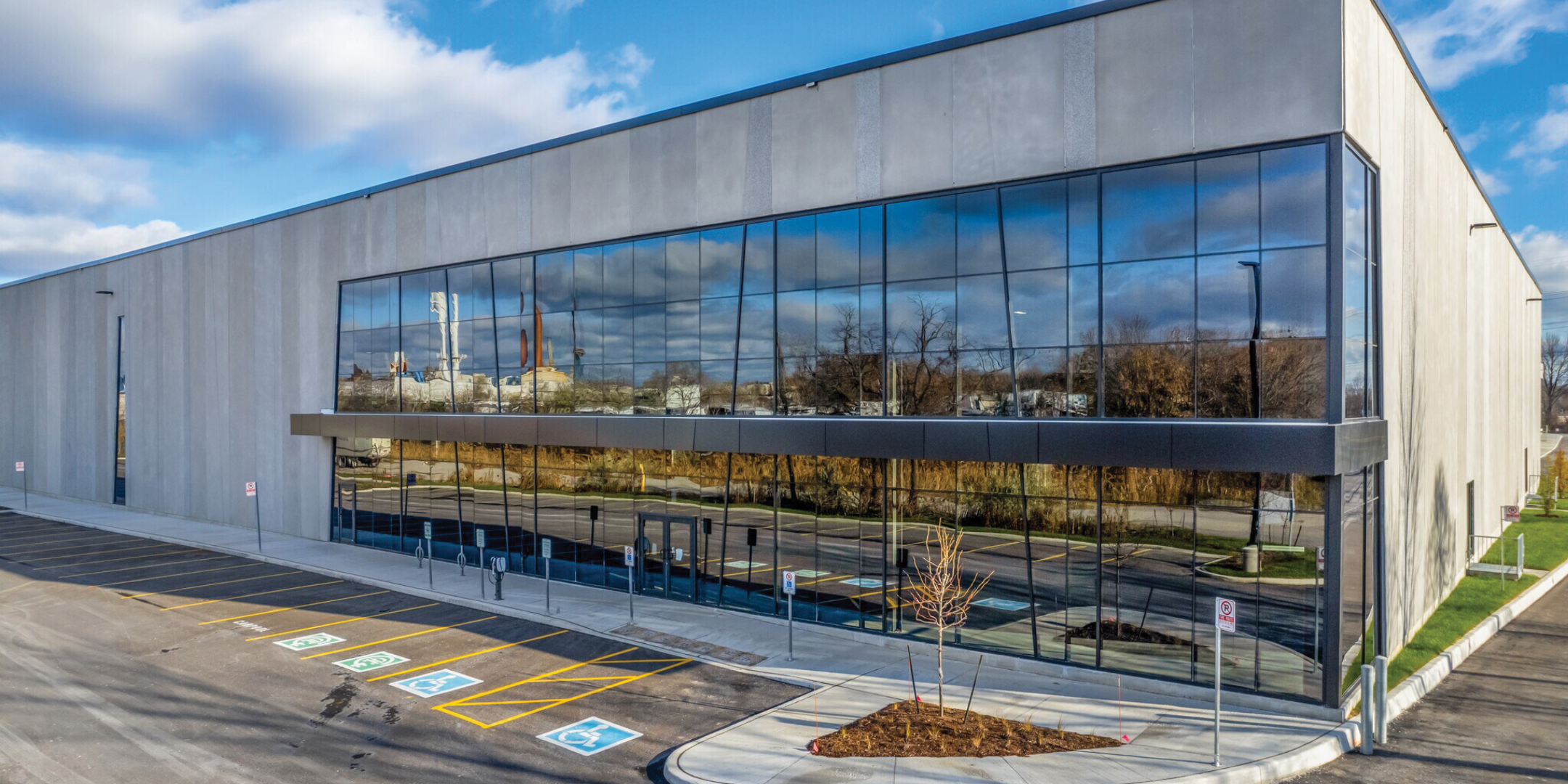 1352 Tonolli Road building exterior showing main entrance and parking