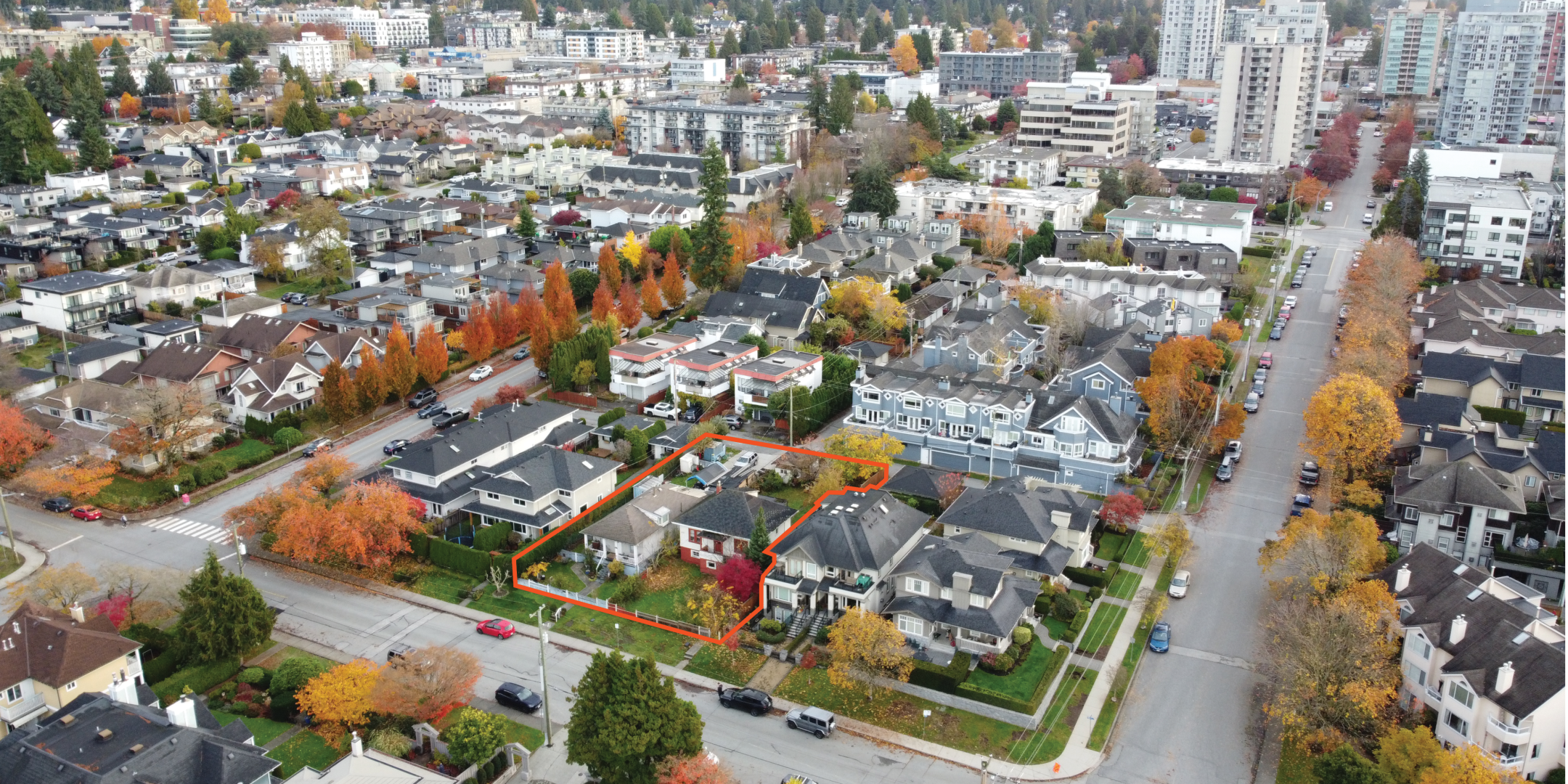 1628 & 1632 Mahon Avenue - Aerial photo showing front exterior of the property