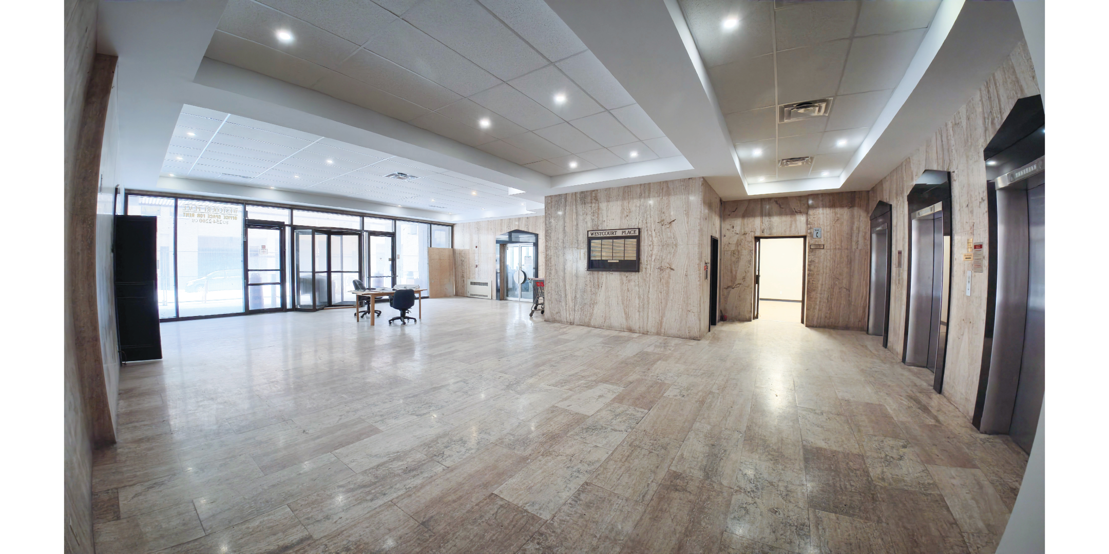 251 Goyeau Street Commercial Area Lobby with Entrance Doors