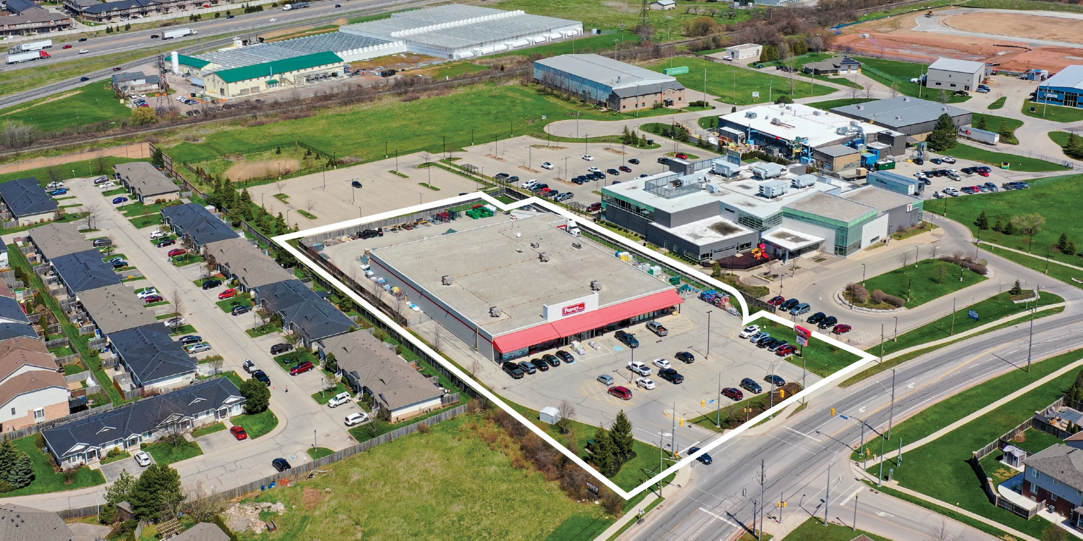 321 Main Street E Building outlined in white