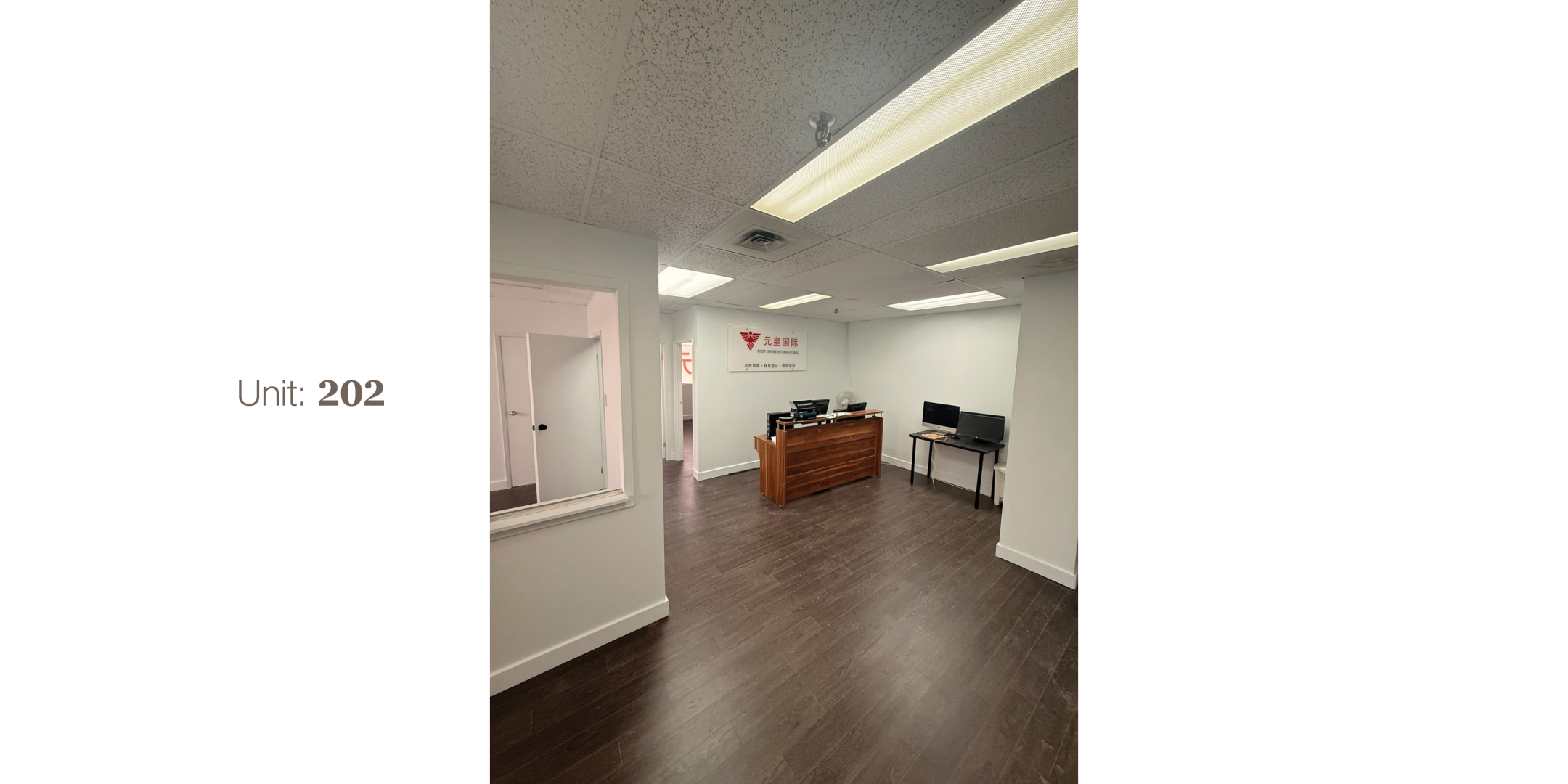 4433 Sheppard Avenue E Unit 202 Interior Office Space with desk