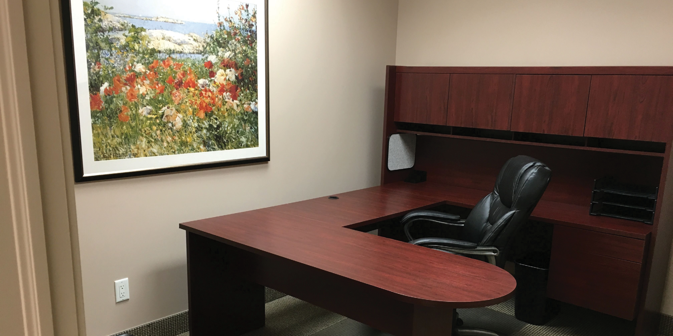 53 Woodstream Blvd Unit 7 Office with a black chair and a brown desk set