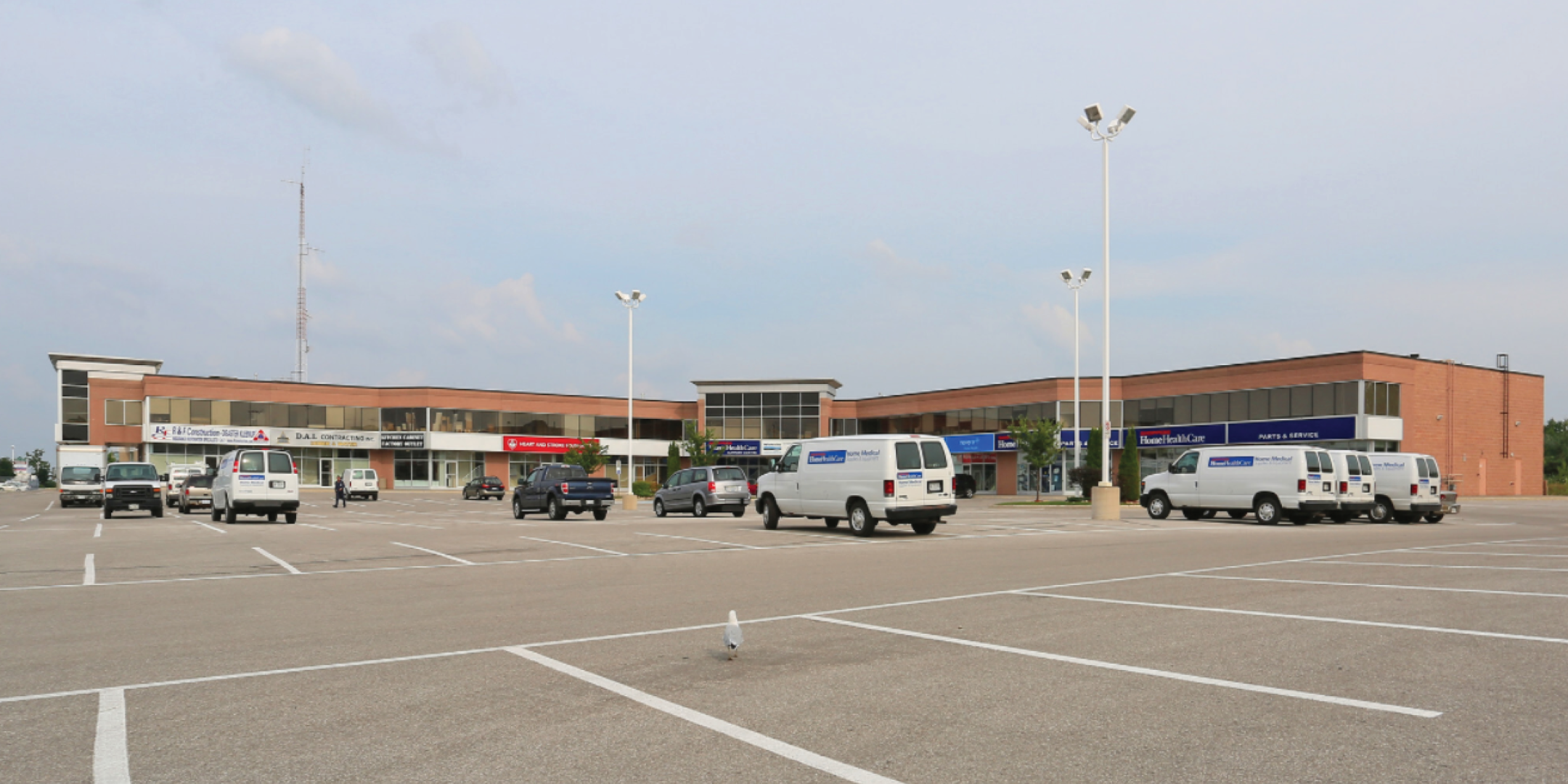 Barrie Commercial Portfolio - plaza exterior showing buildings and parking