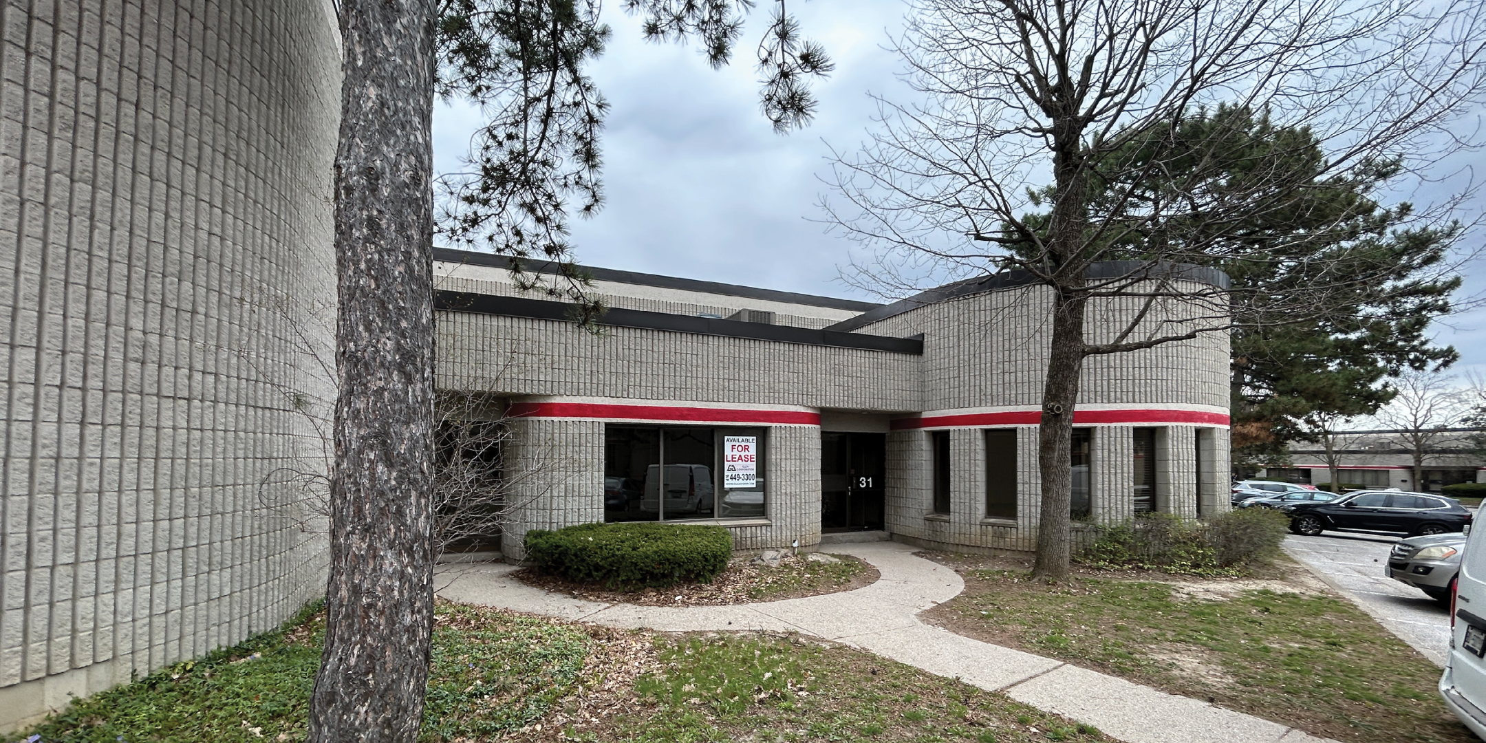 1111 Flint Road Unit 31& 32 - Building Front Entrance With Trees