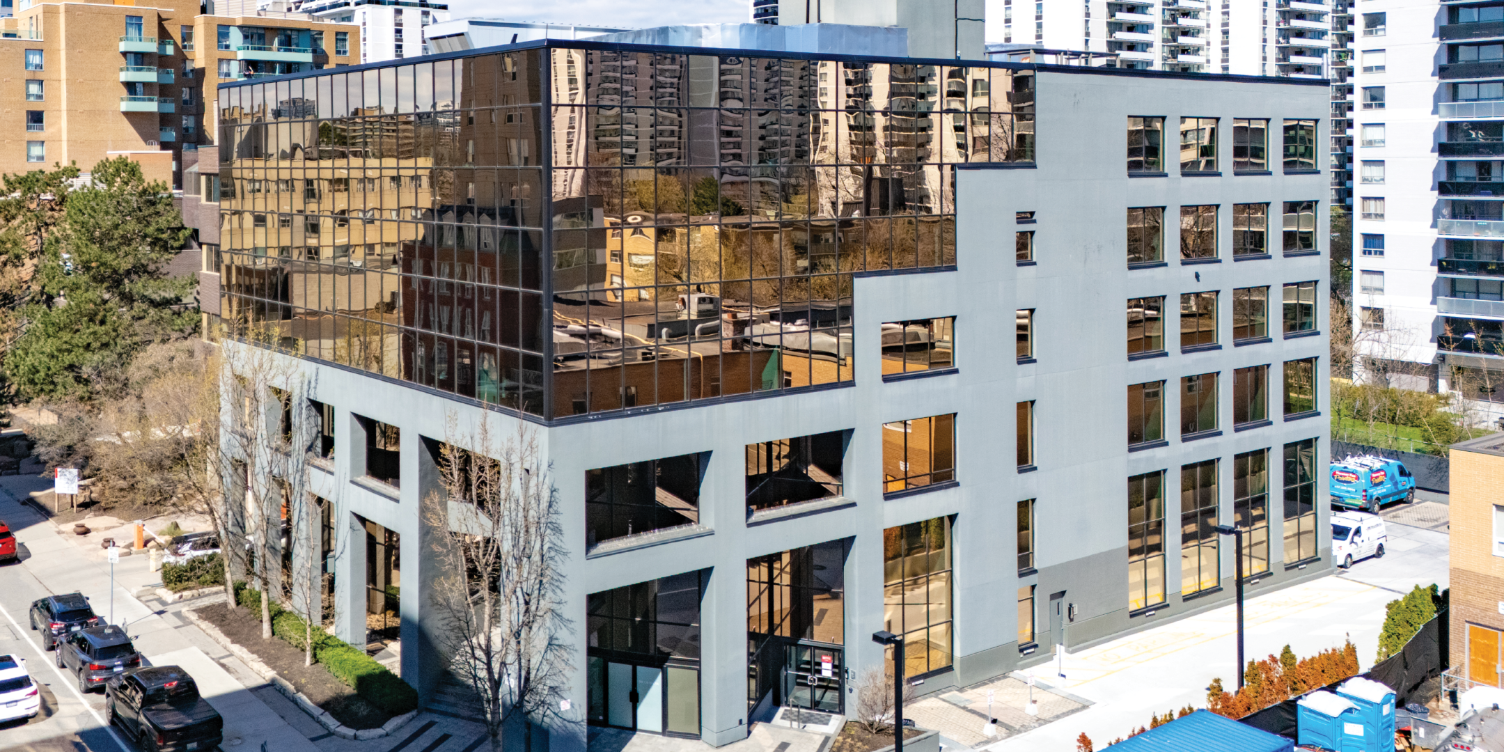 130 Merton building exterior showing entrance