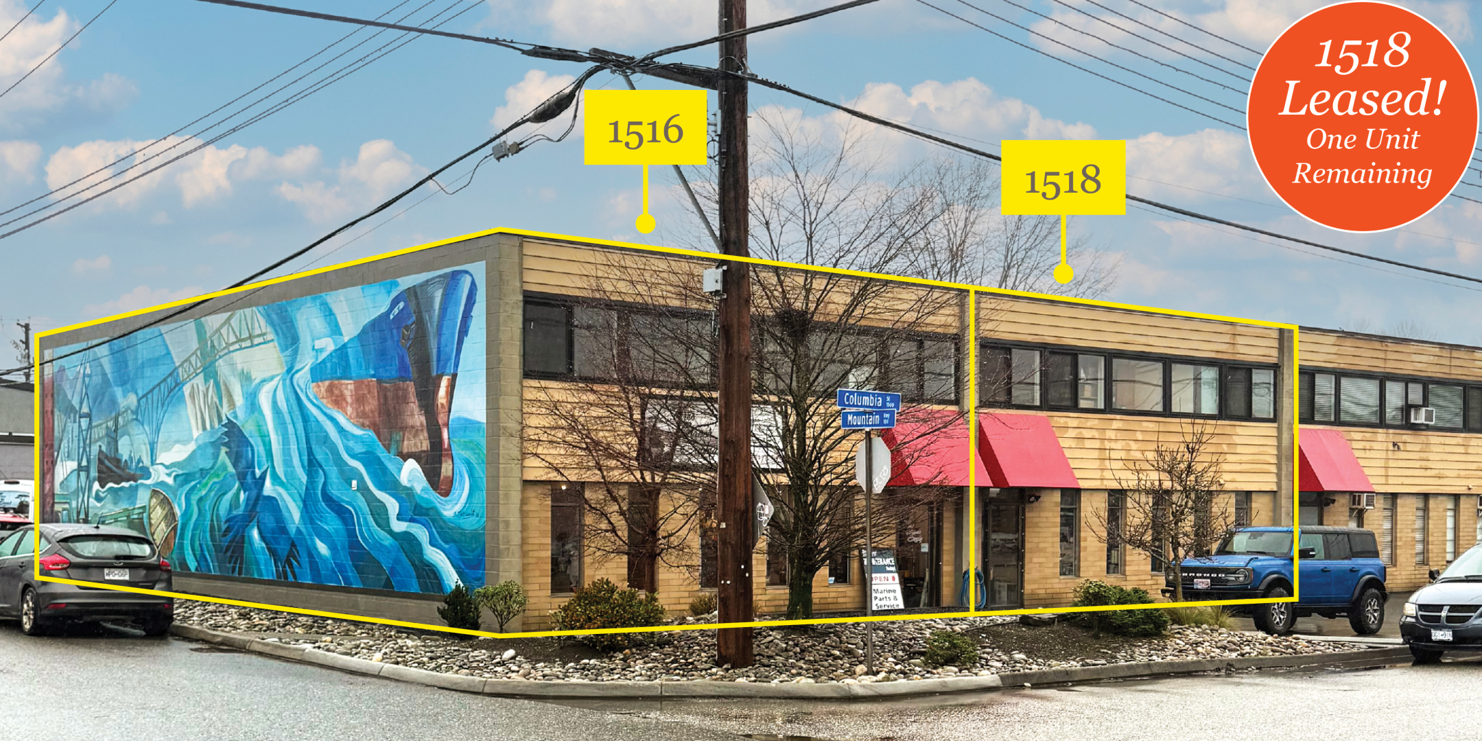 1516-1518 Columbia Street Building Units Outlined