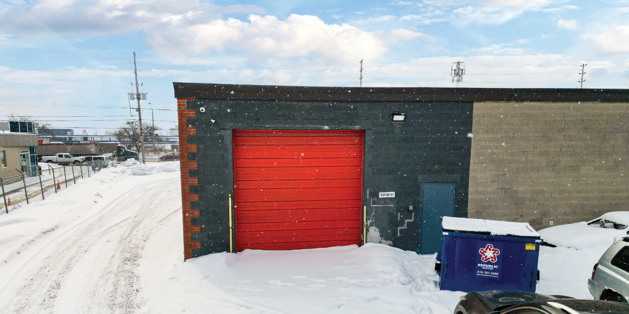 168 Rexdale Blvd shipping door