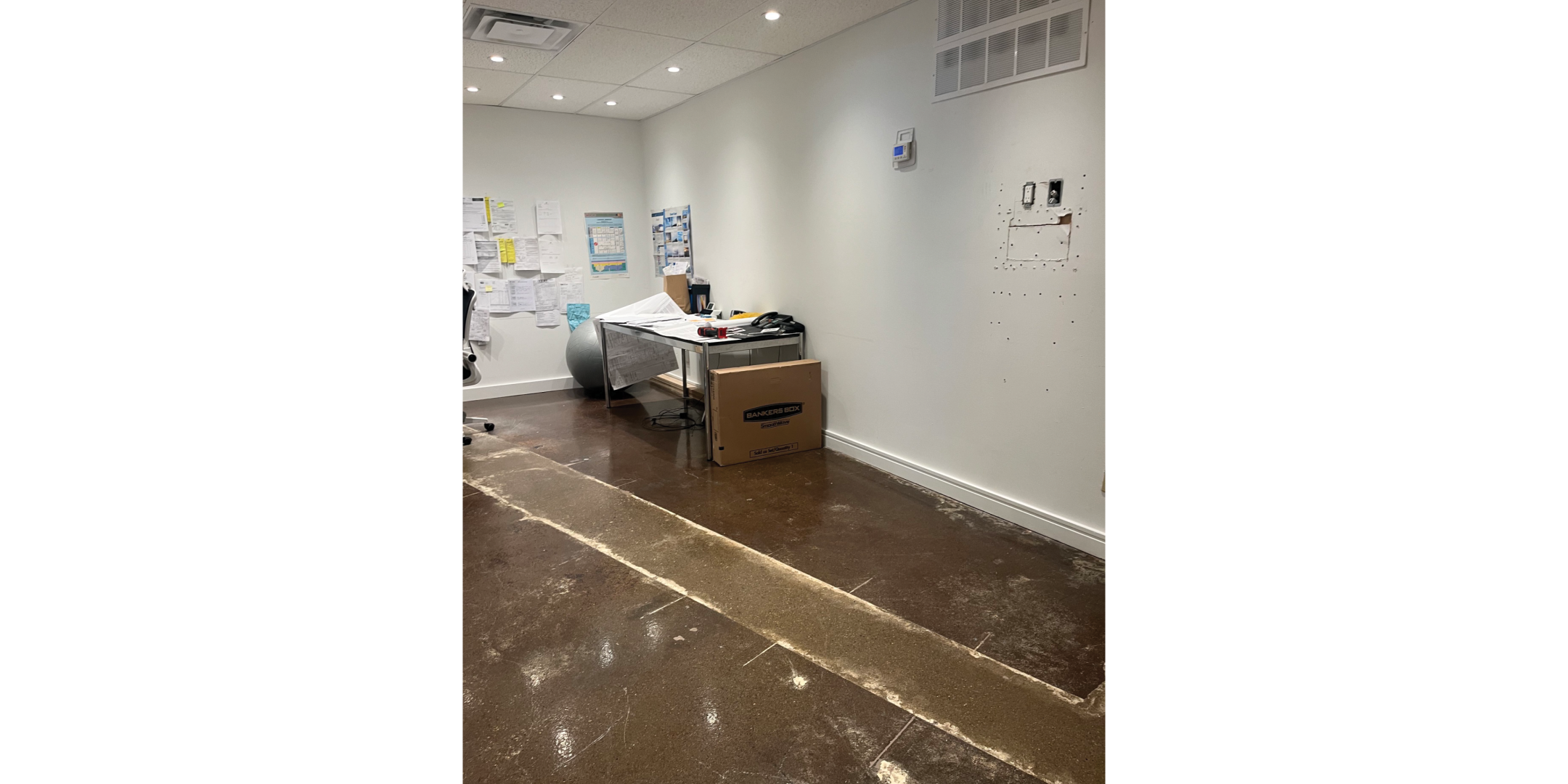 225 Macpherson Avenue offers a private office with polished concrete floors.