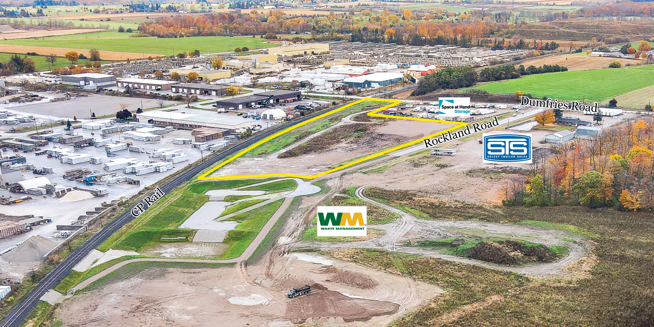 Aerial outline of land available at 2 Rockland Road