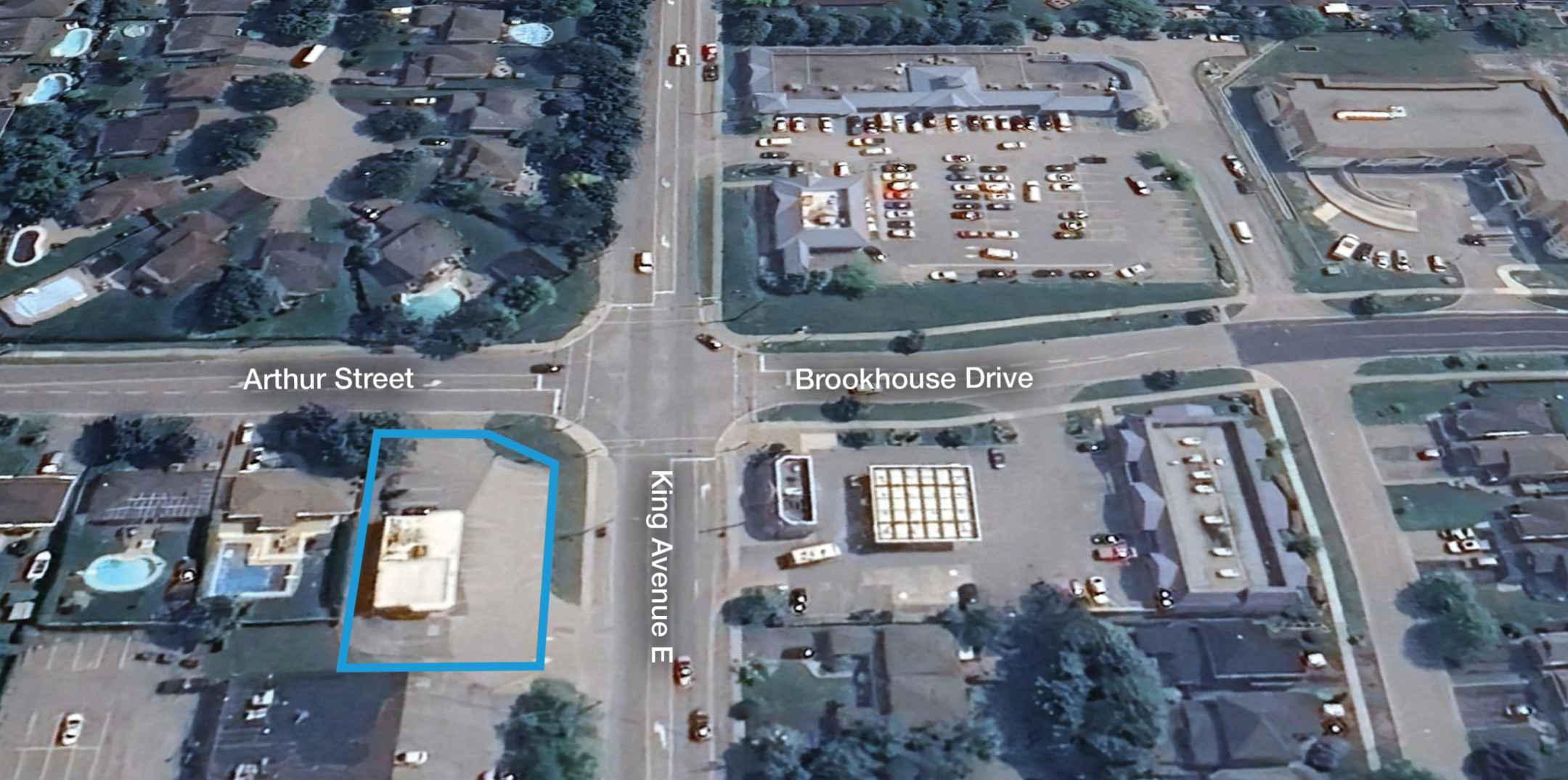 300 King Avenue East aerial shot