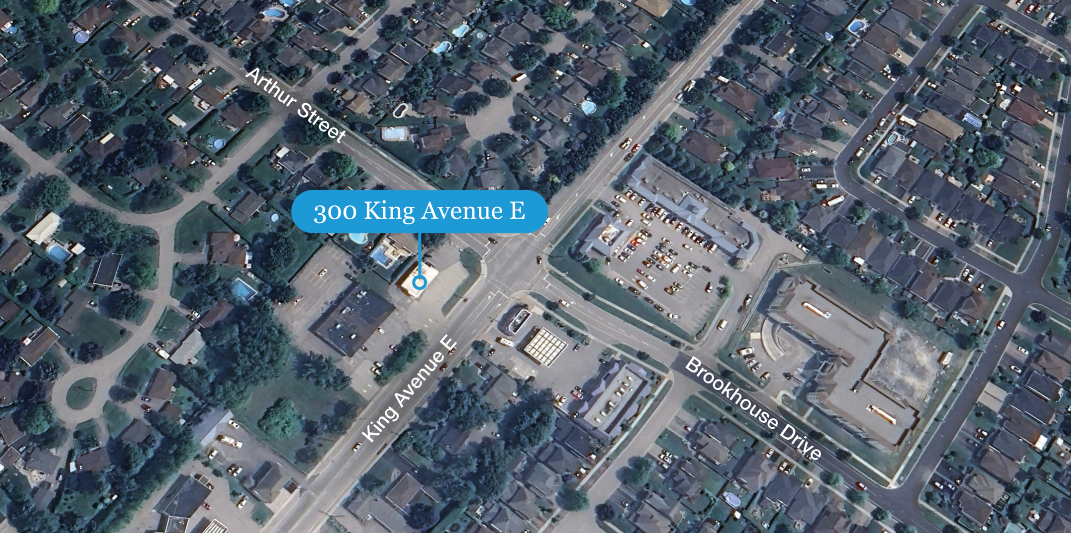 300 King Avenue East aerial shot