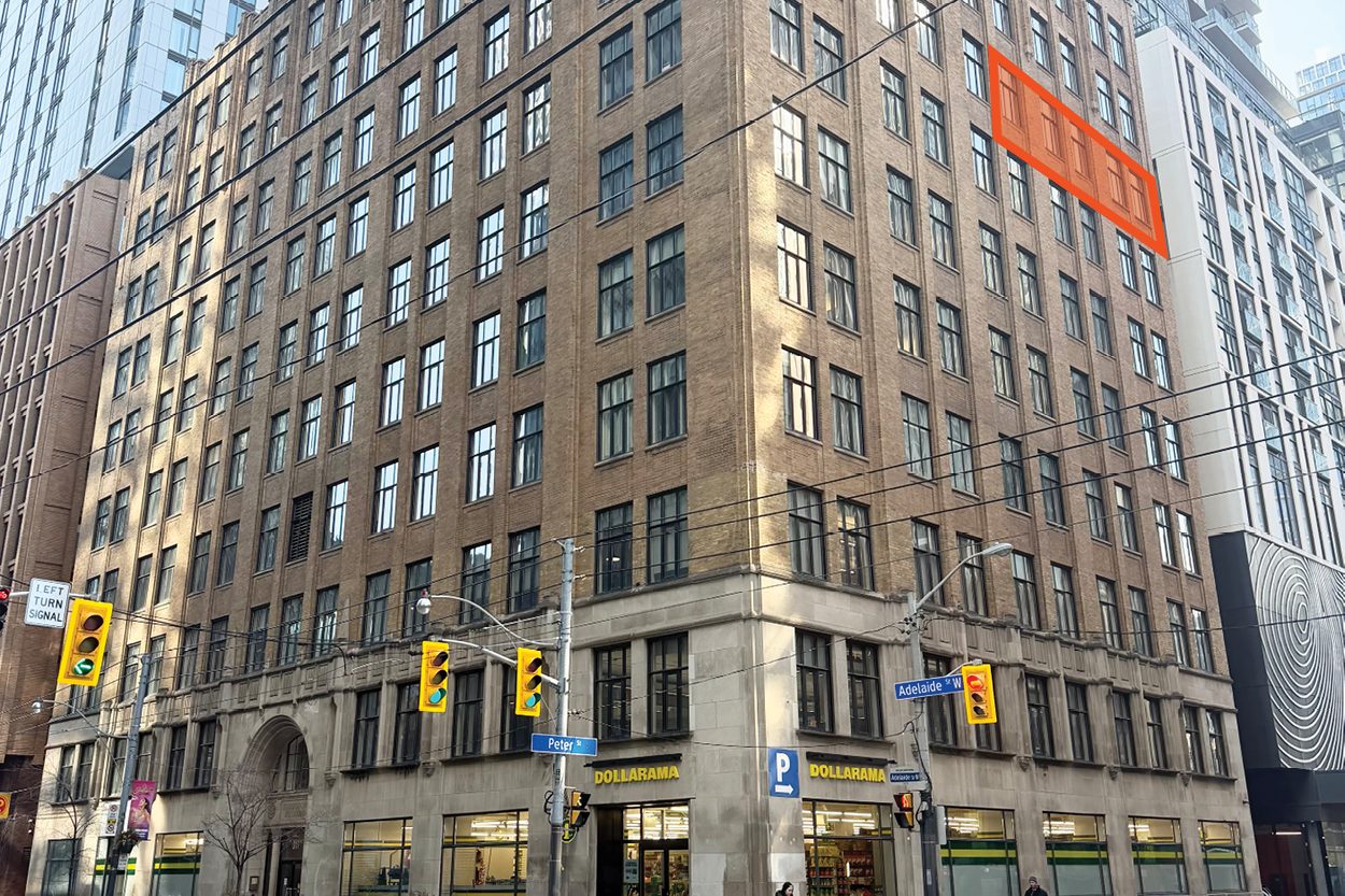317 Adelaide Street W exterior view of a brick office building