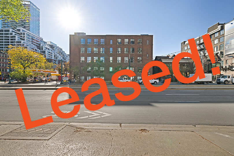 46 Spadina Avenue Building Exteior with Leased text