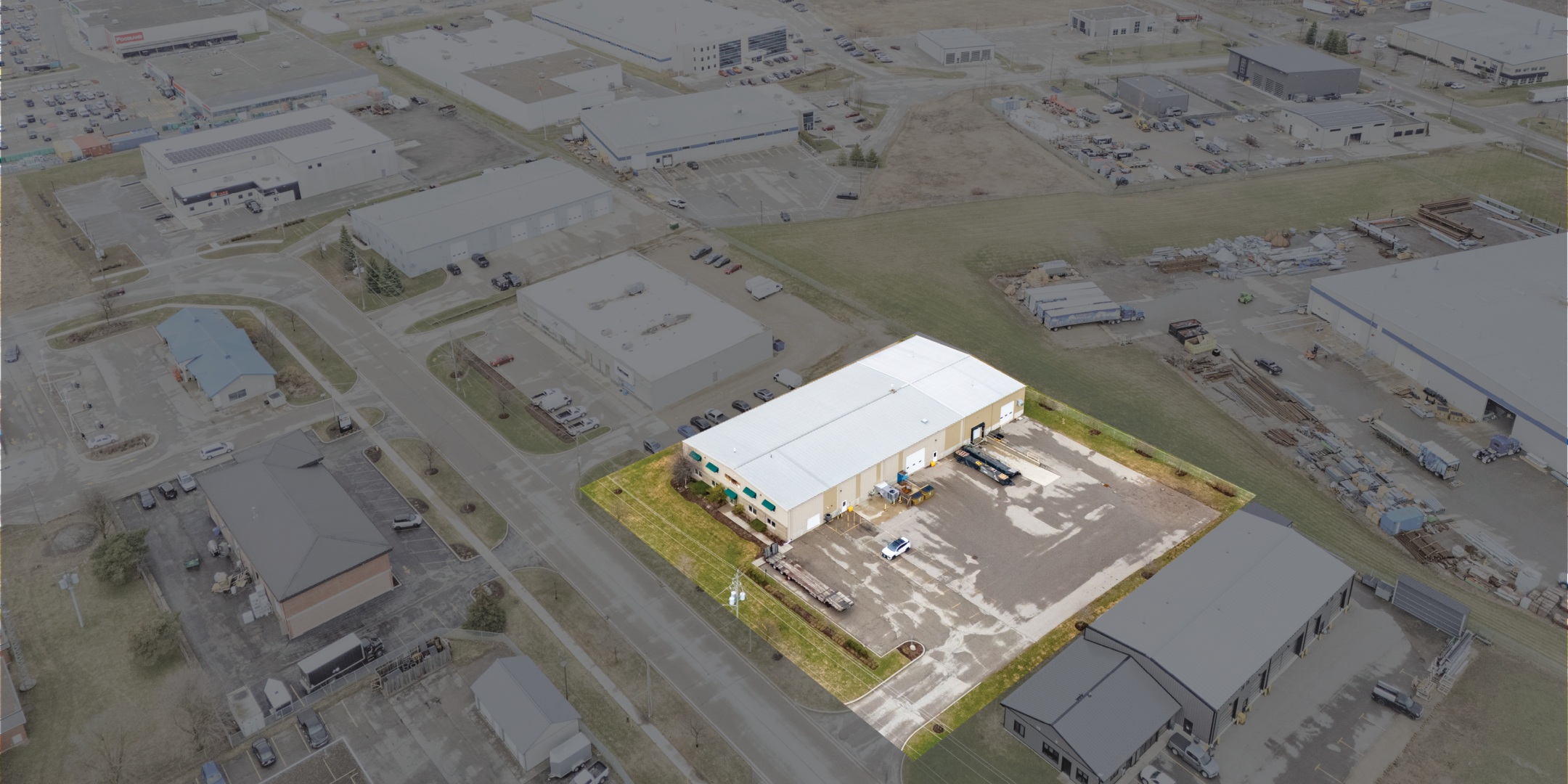 Aerial outline of 69 Earl Martin Drive