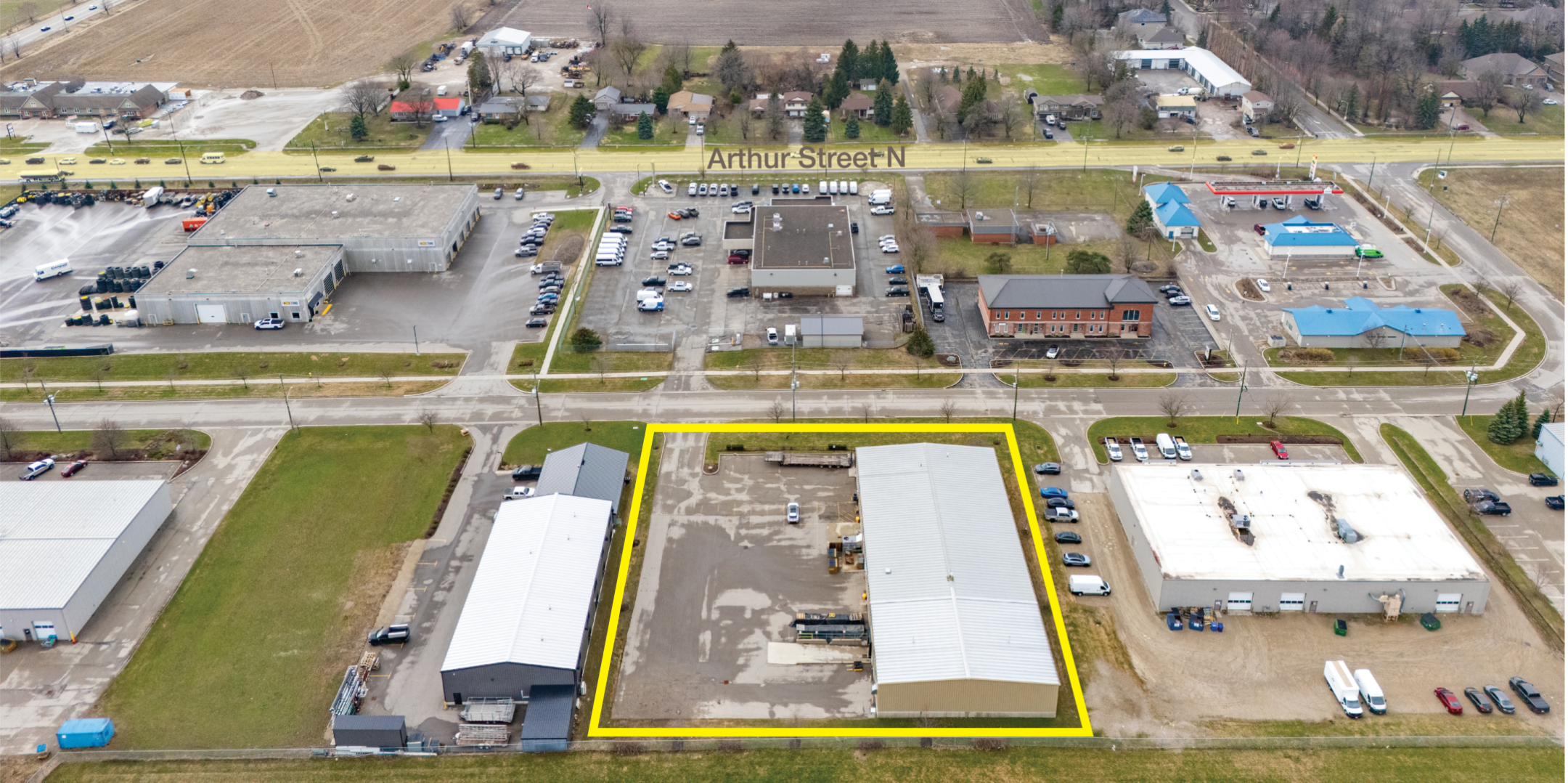 Aerial outline of 69 Earl Martin Drive property