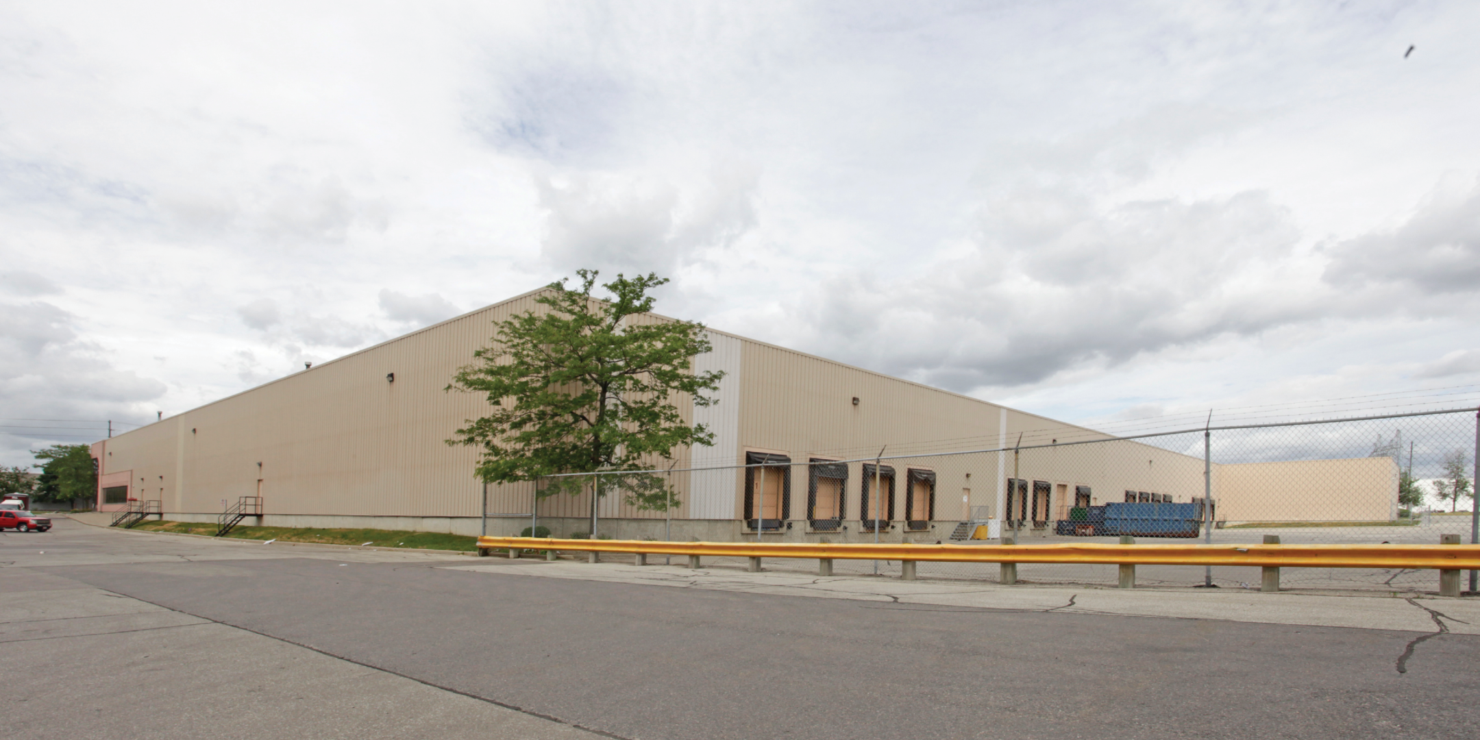 7680 Tranmere Drive Exterior view of an industrial warehouse building
