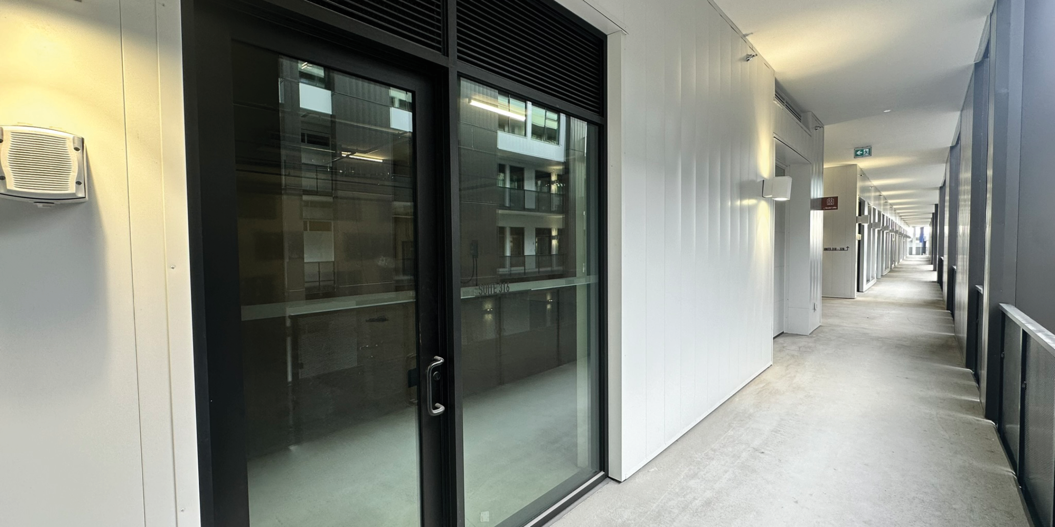 6' to 8' wide corridors