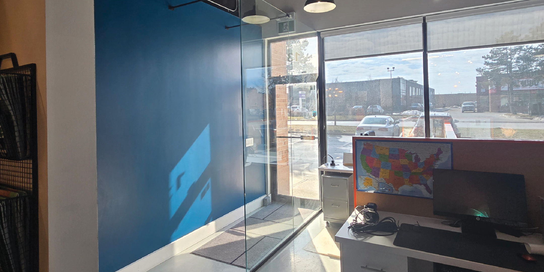 90 Winges Road Unit 13 interior with an office desk and entrance for