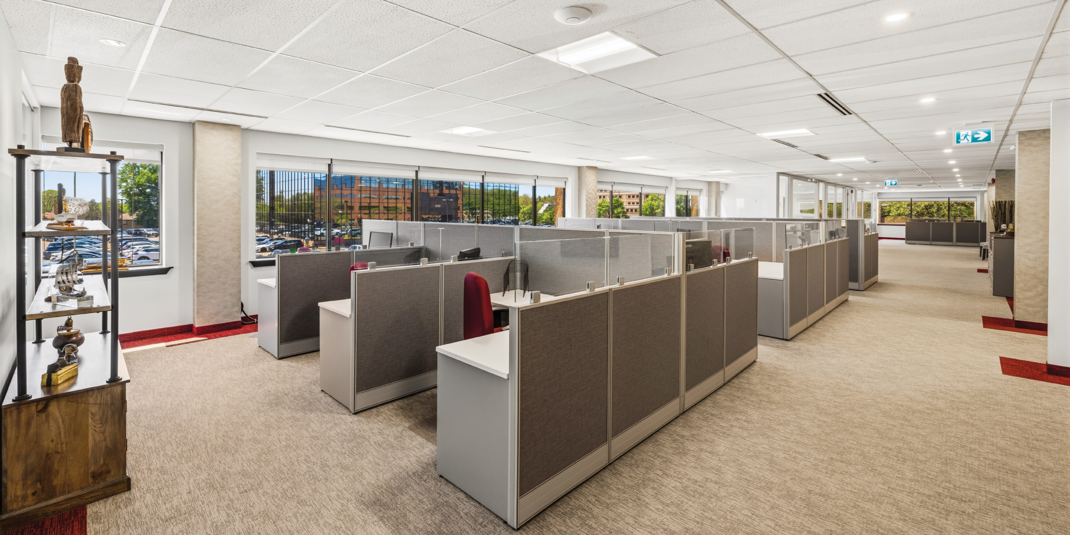 1270 Central Parkway W bright open office cubicle layout with large windows