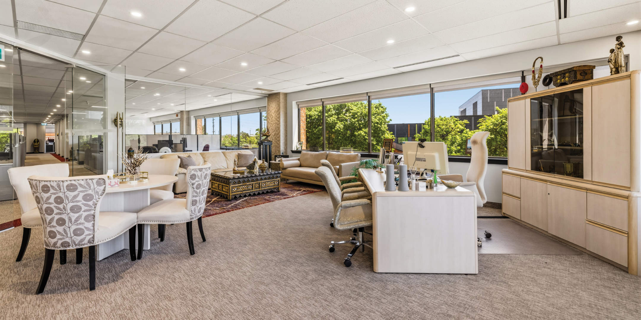 1270 Central Parkway W open concept office area with lounge seating