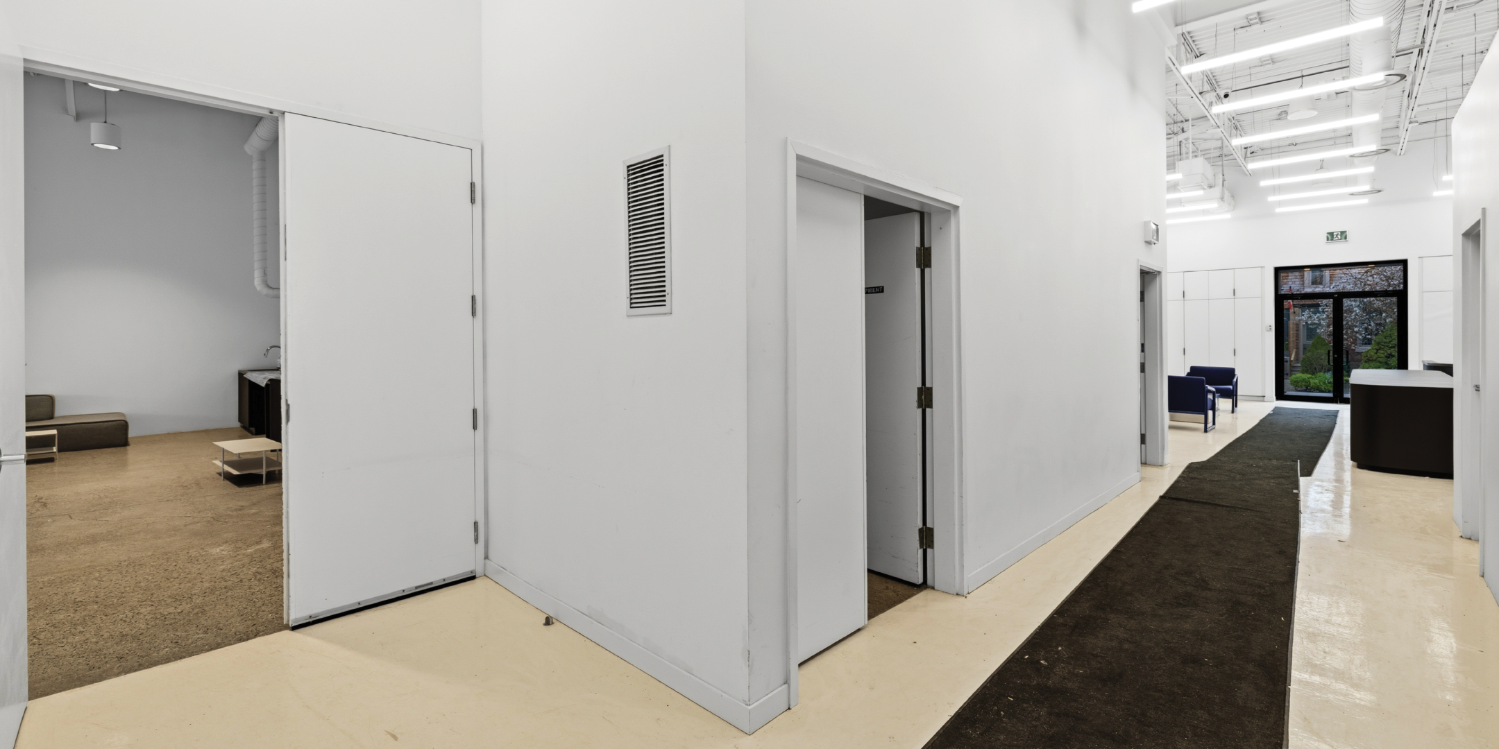 24 McGee hallway connecting office and studio spaces