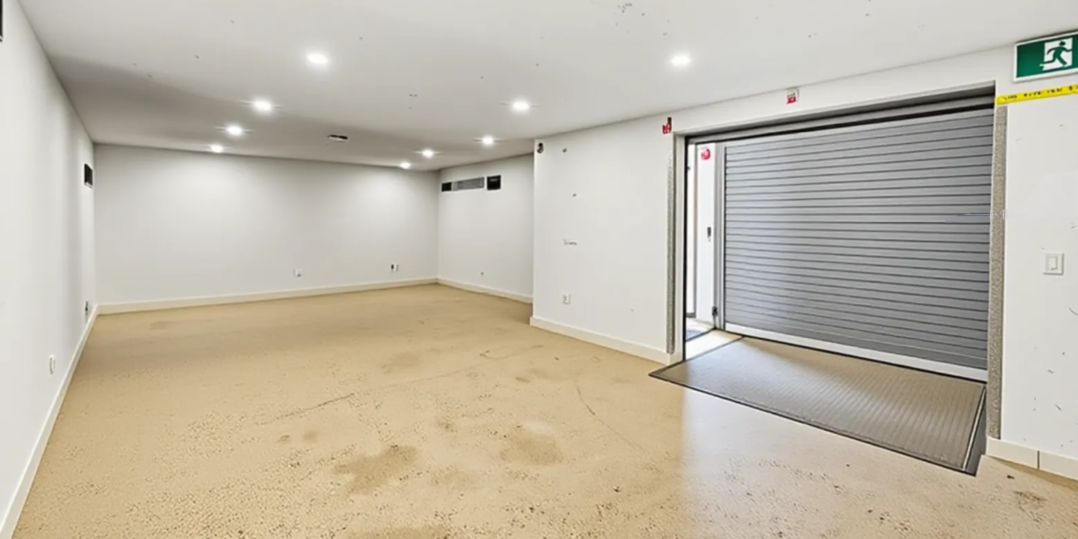 24 McGee loading area with roll-up garage door