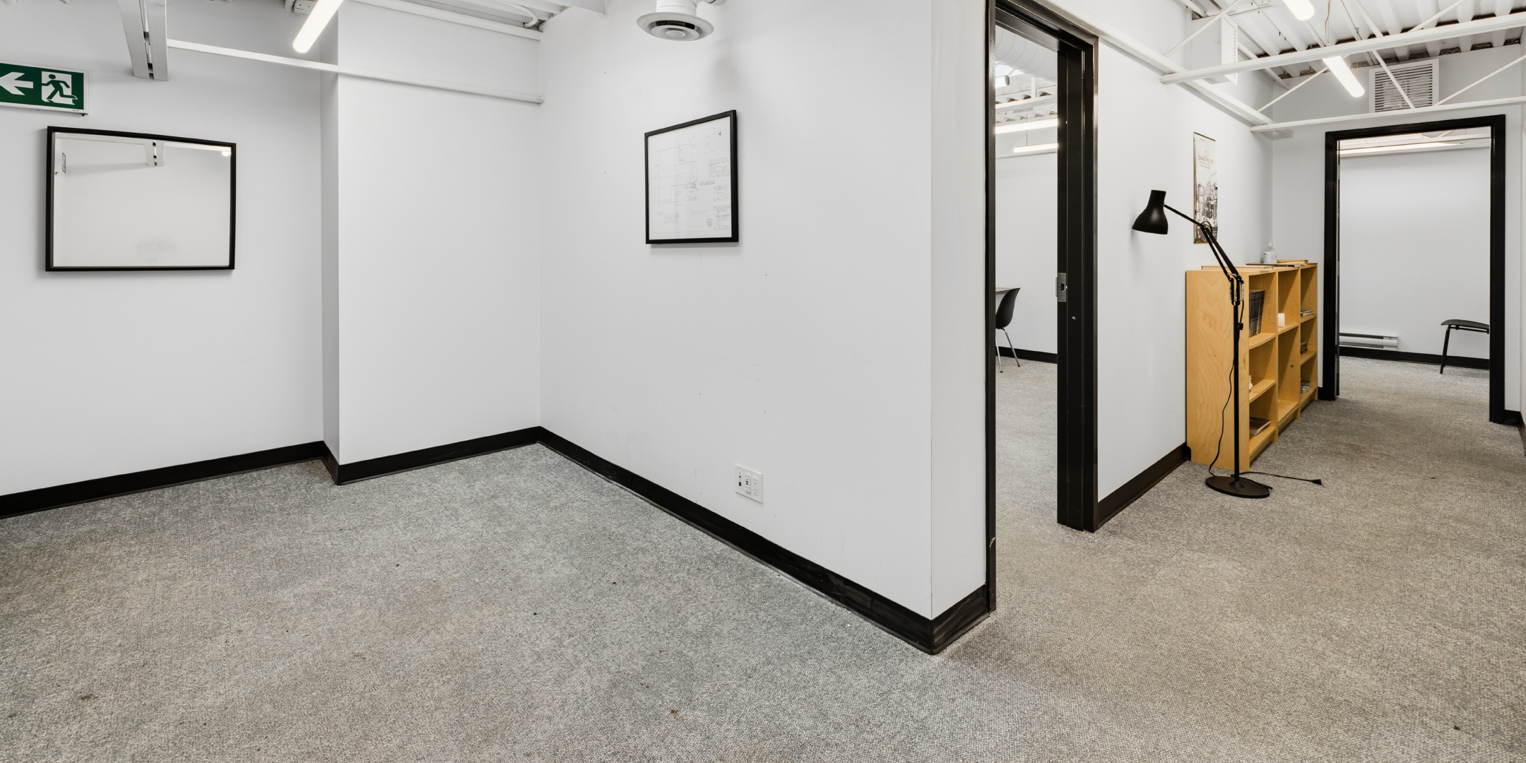 24 McGee lower level office hallway and workspaces