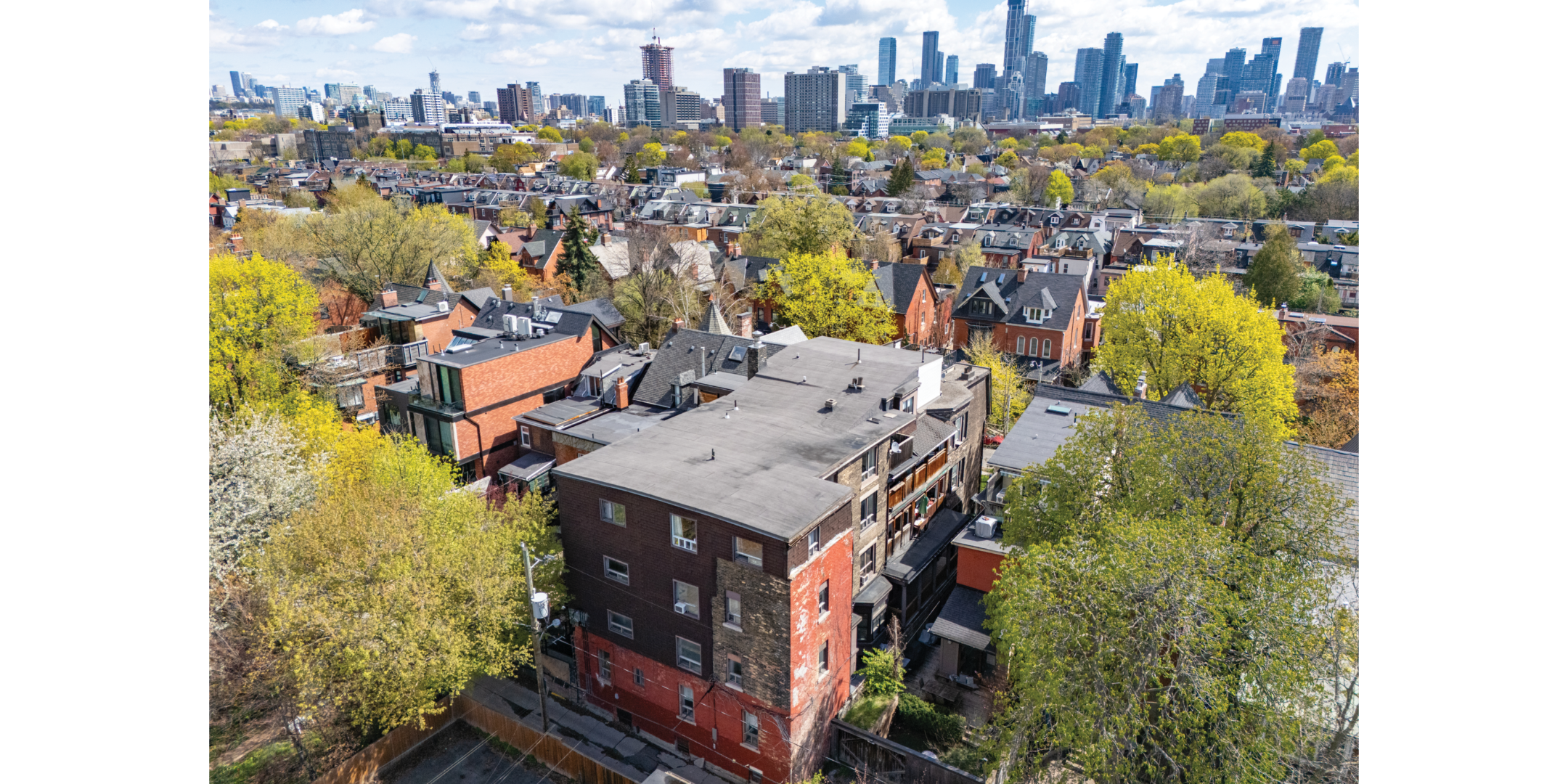 378 Markham Street Back of Building Aerial Shot