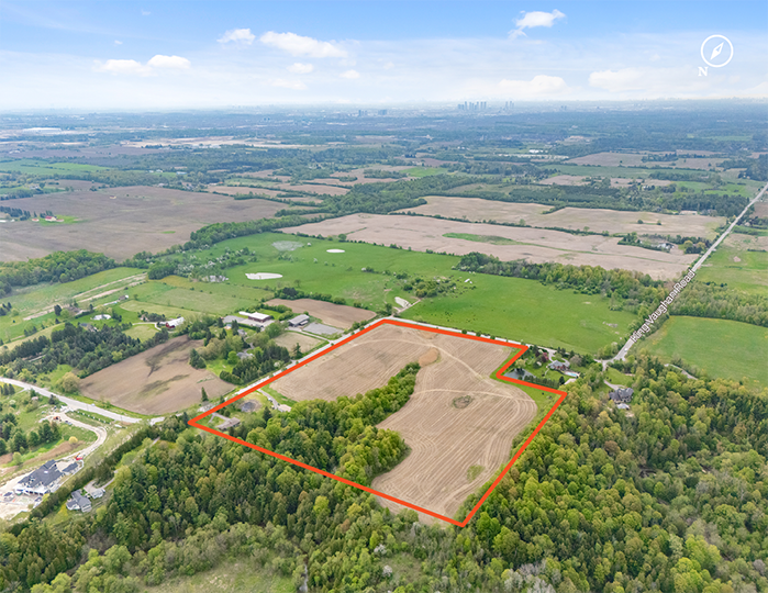 5030 King Vaughan Road aerial outline of land available