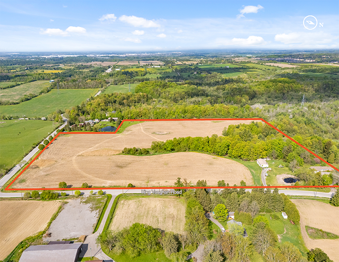 5030 King Vaughan Road aerial outline of land available