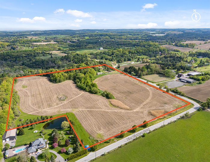5030 King Vaughan Road aerial outline of land available