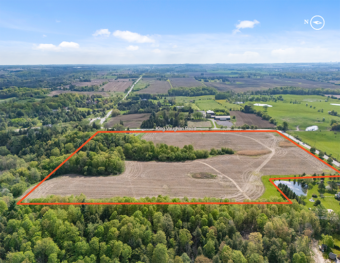 5030 King Vaughan Road aerial outline of land available