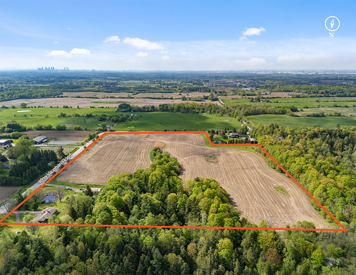 5030 King Vaughan Road aerial outline of land available