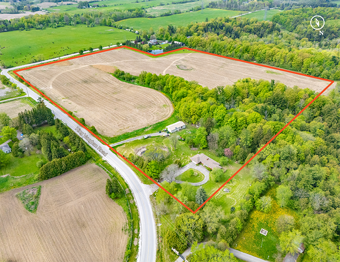 5030 King Vaughan Road aerial outline of land available