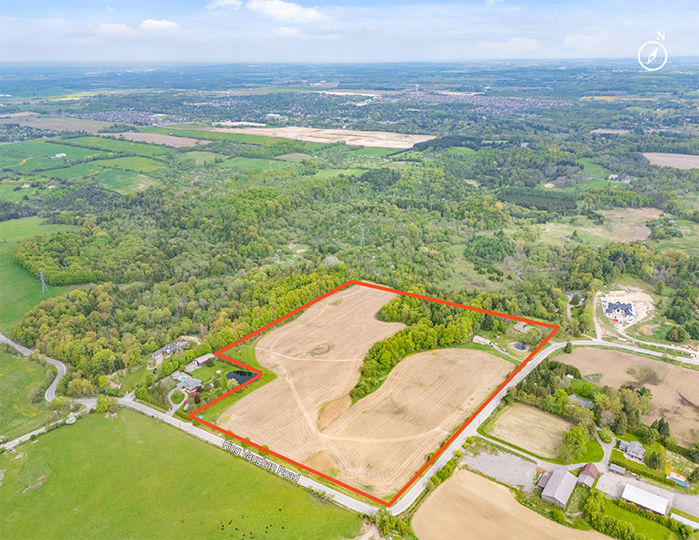 5030 King Vaughan Road aerial outline of land available