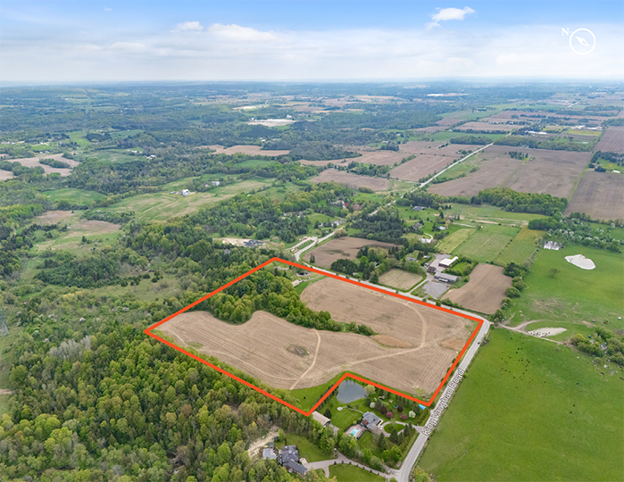 5030 King Vaughan Road aerial outline of land available