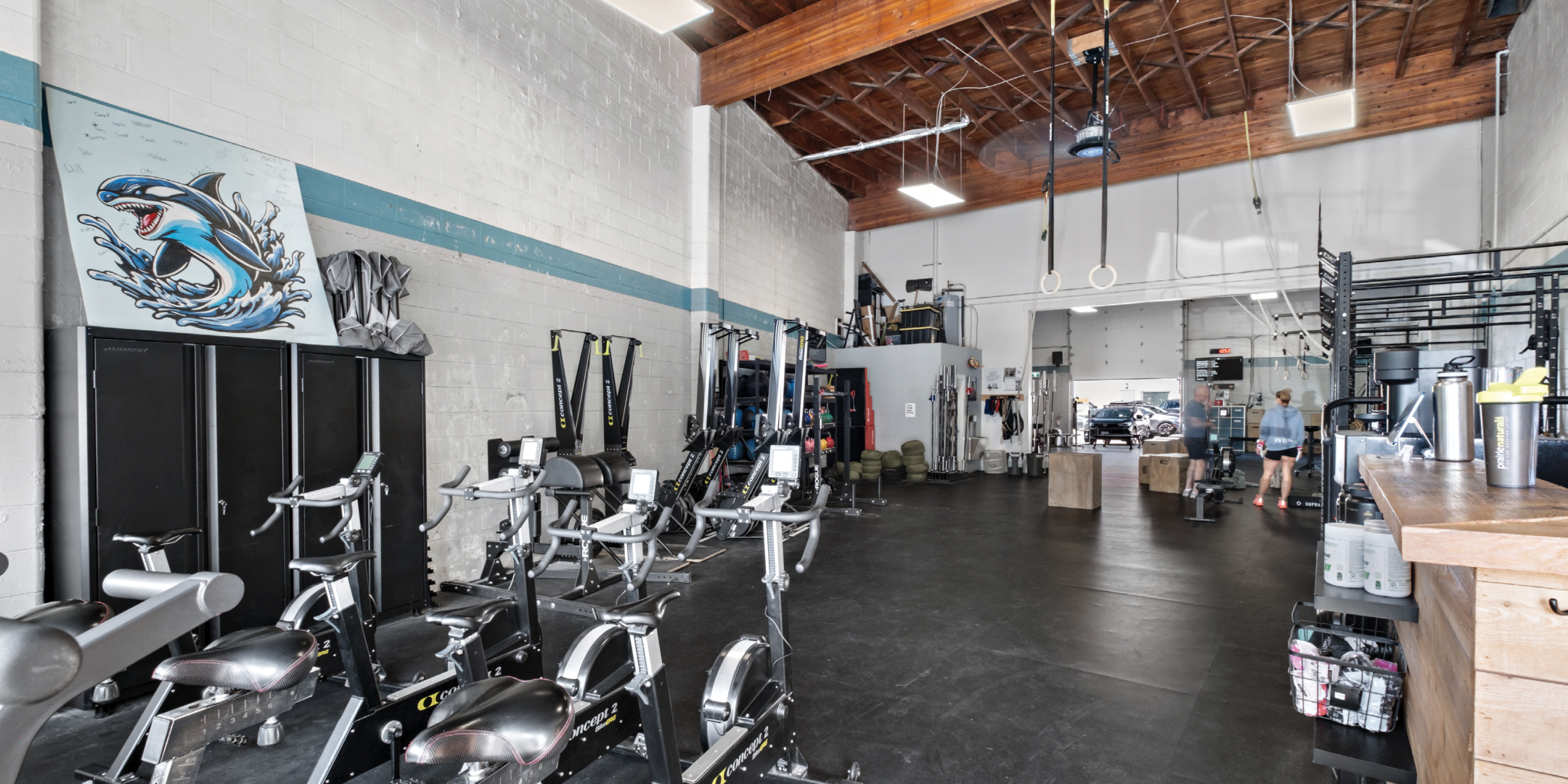 Interior of 101 Riverside Drive showing another view of the gym with cycling machines