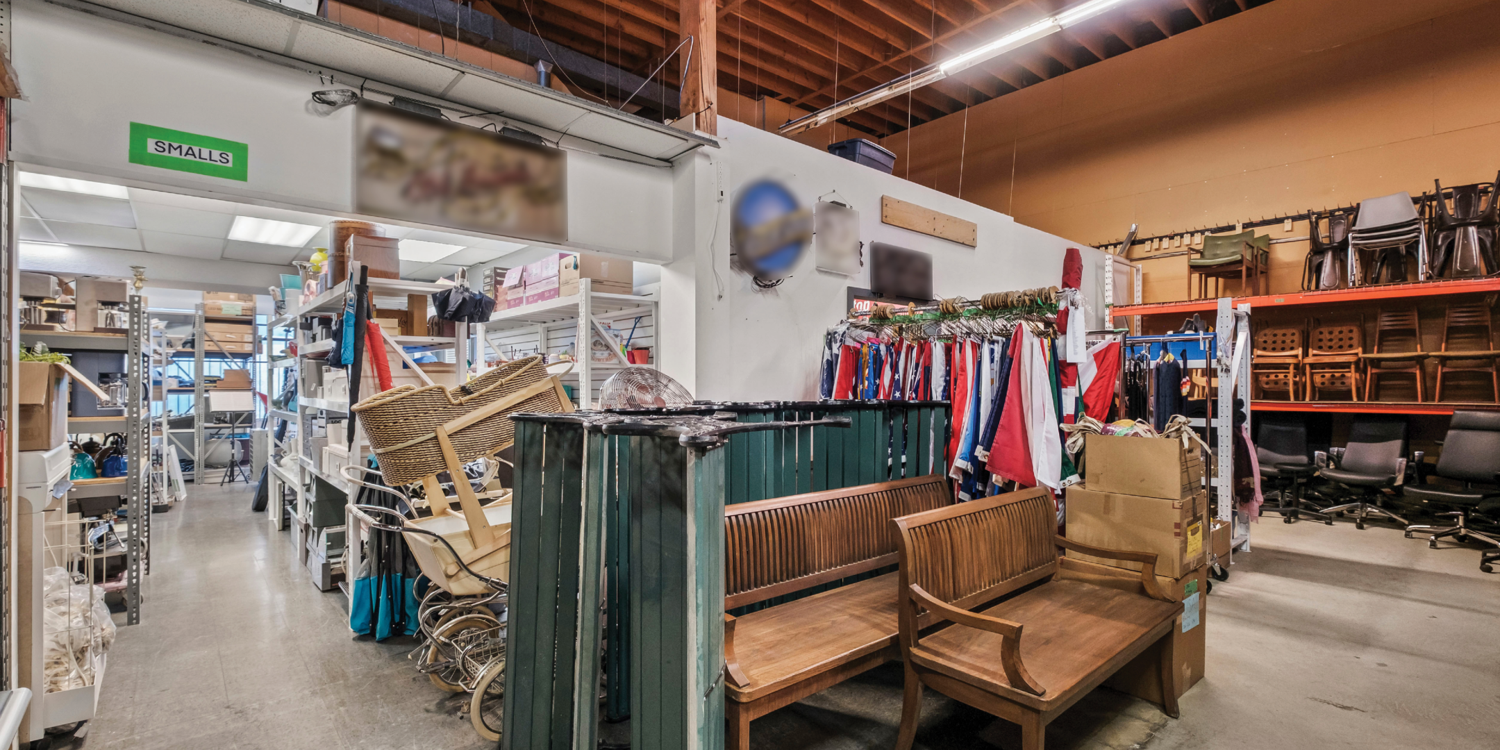Interior of 1088 Roosevelt Crescent showing another view of the storage area