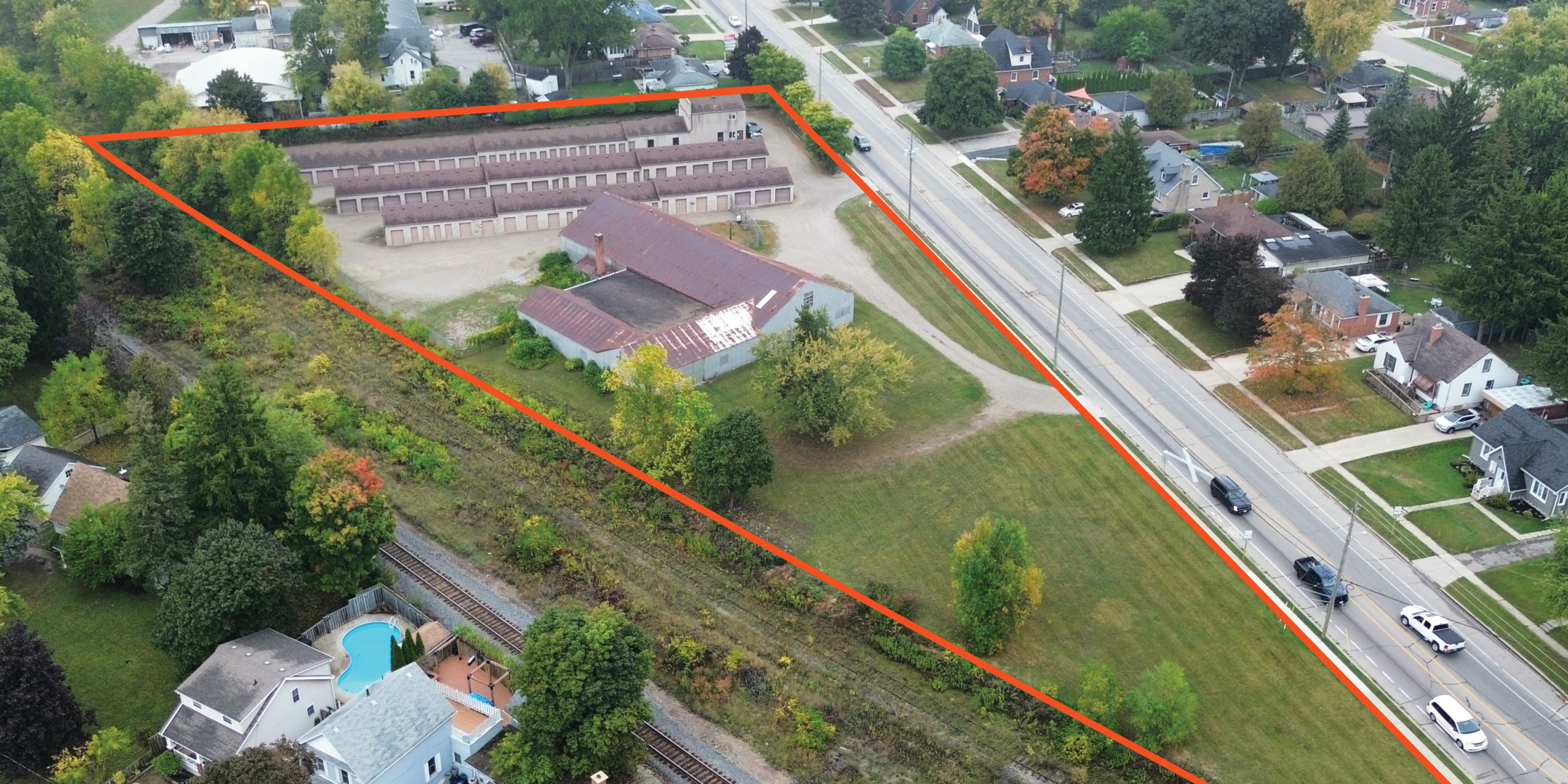 1710 Concession Road Self-Storage in Cambridge with Property Outline