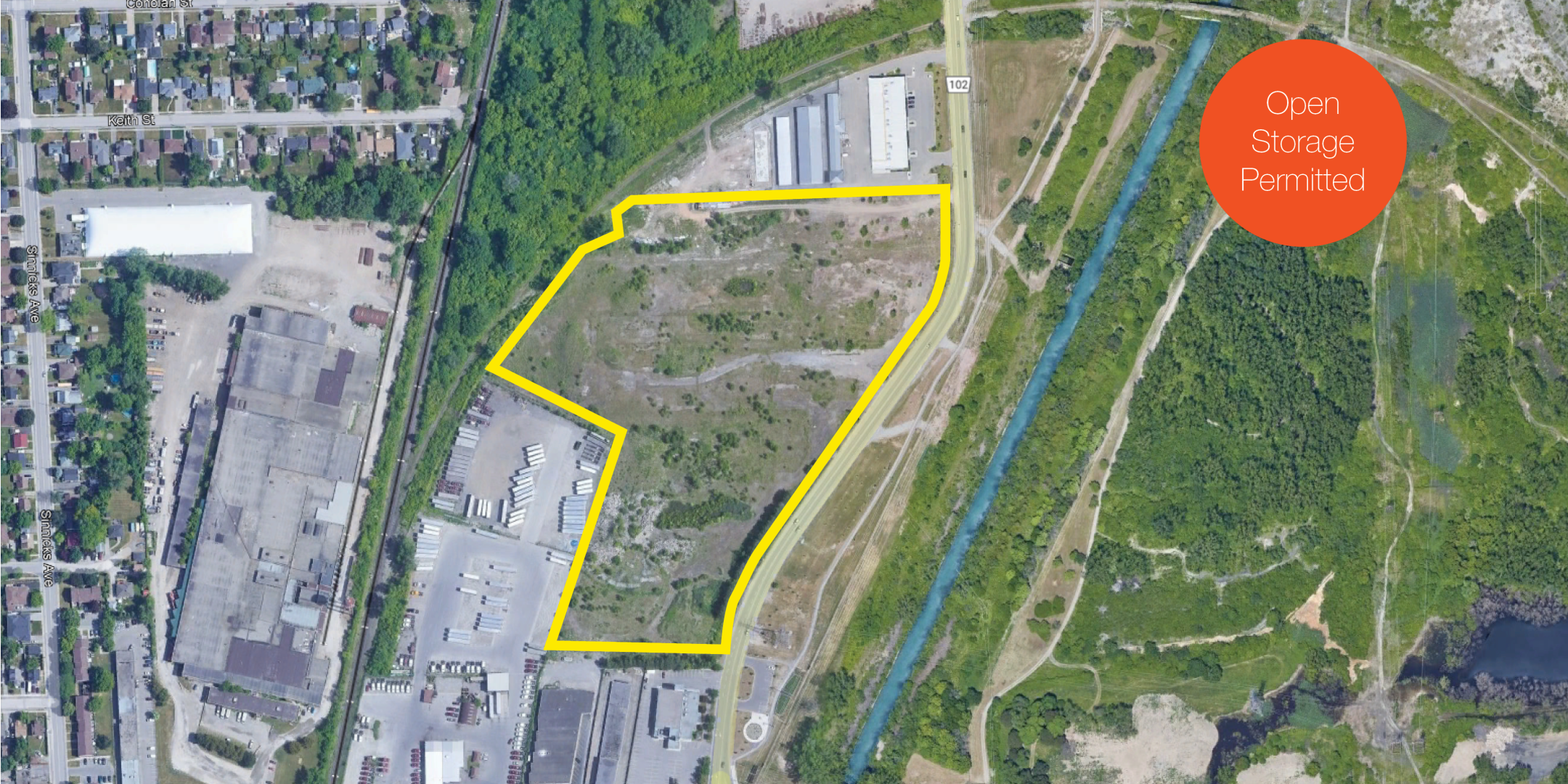 Aerial of Land at 3807 Stanley Avenue