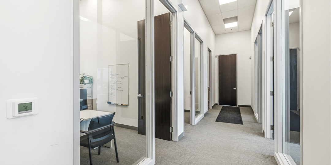 Interior office hallway
