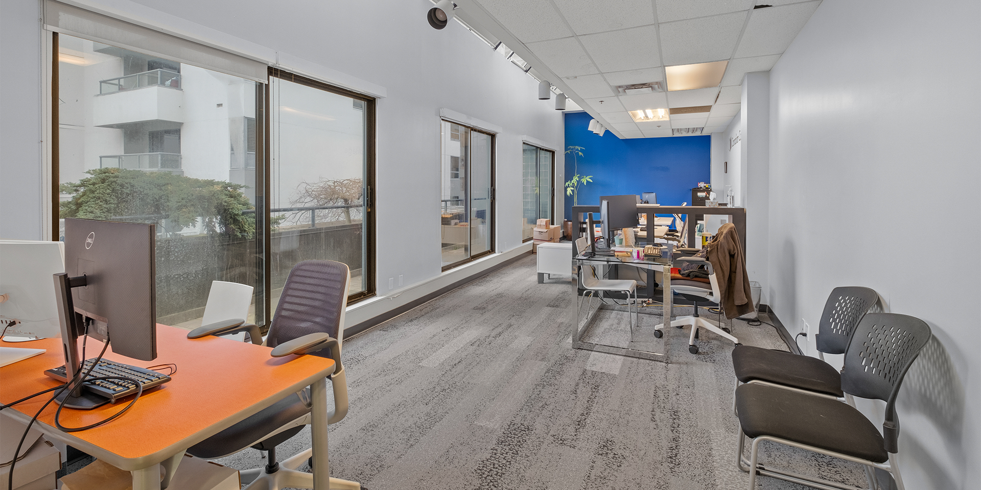 Office with large windows