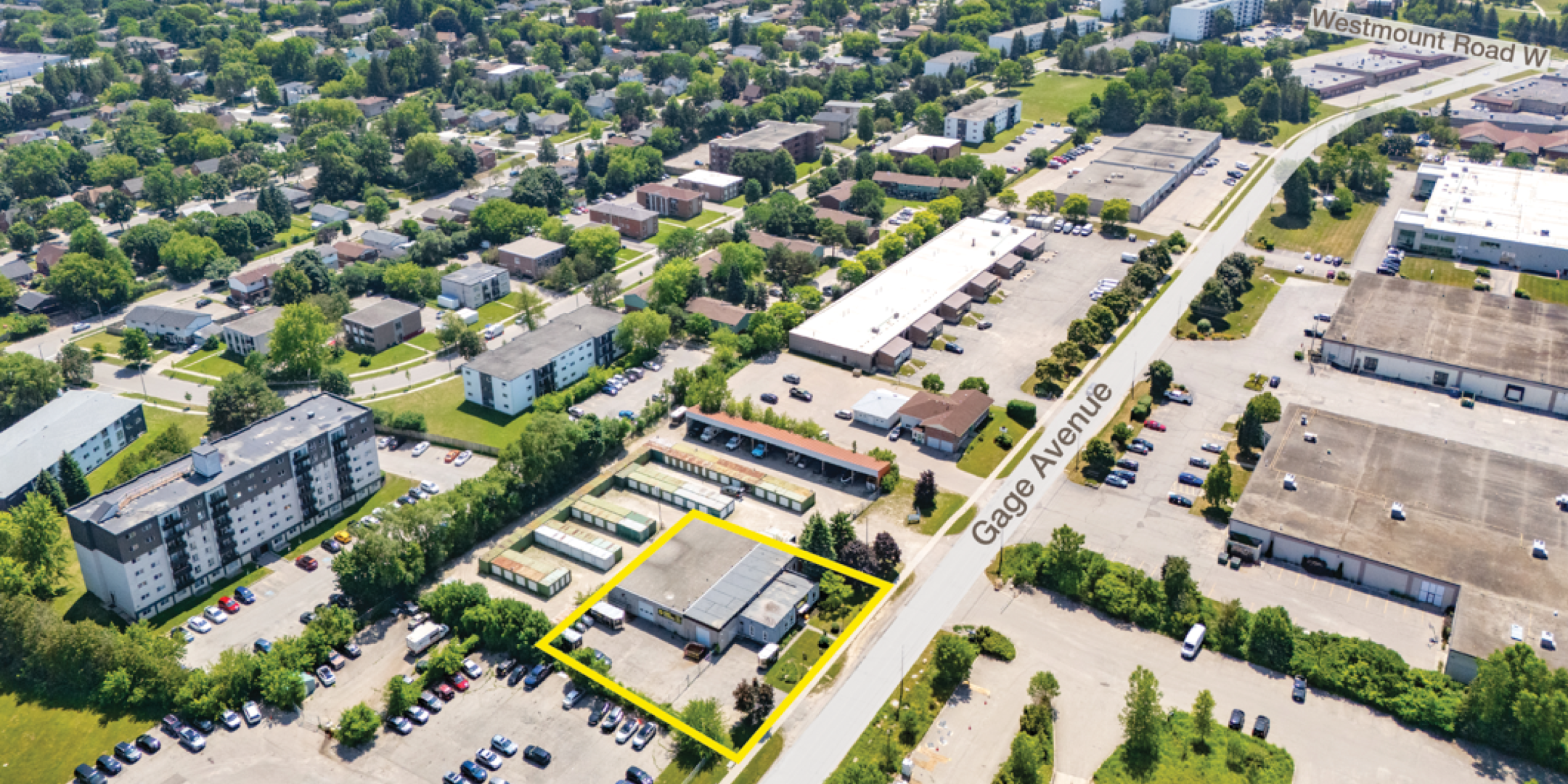 Aerial outline of 230 Gage Avenue