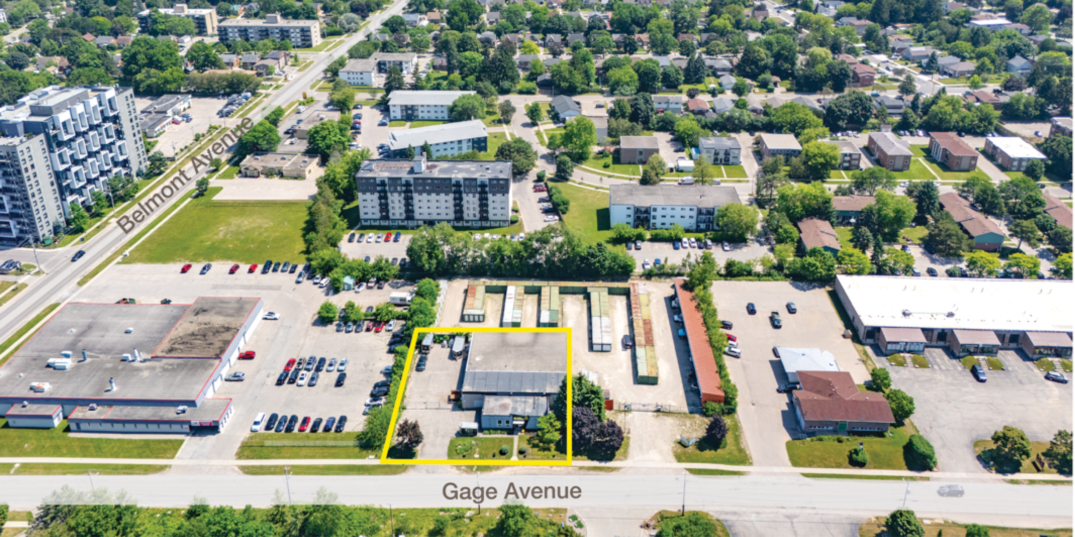 Aerial outline of 230 Gage Avenue