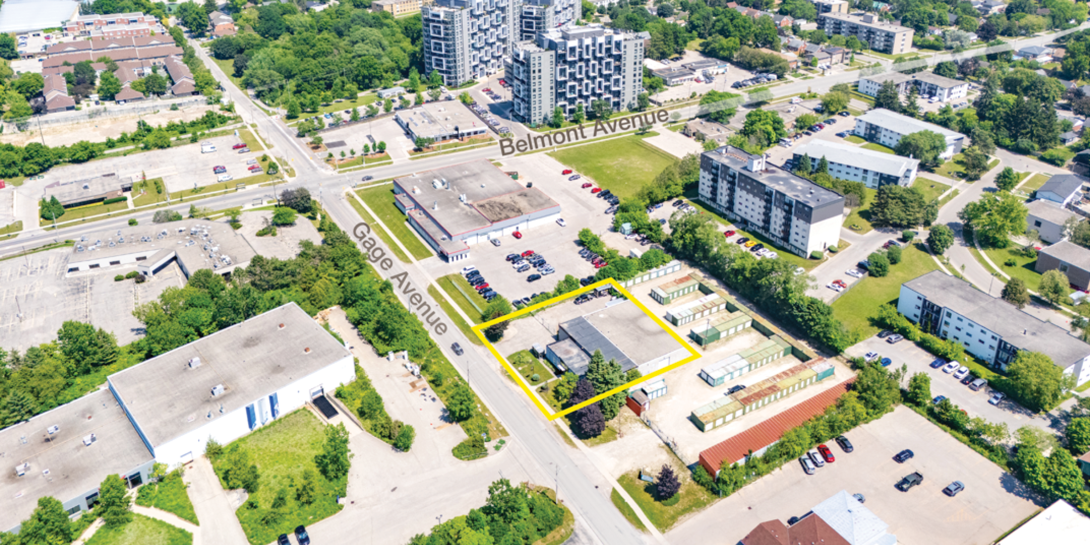Aerial outline of 230 Gage Avenue
